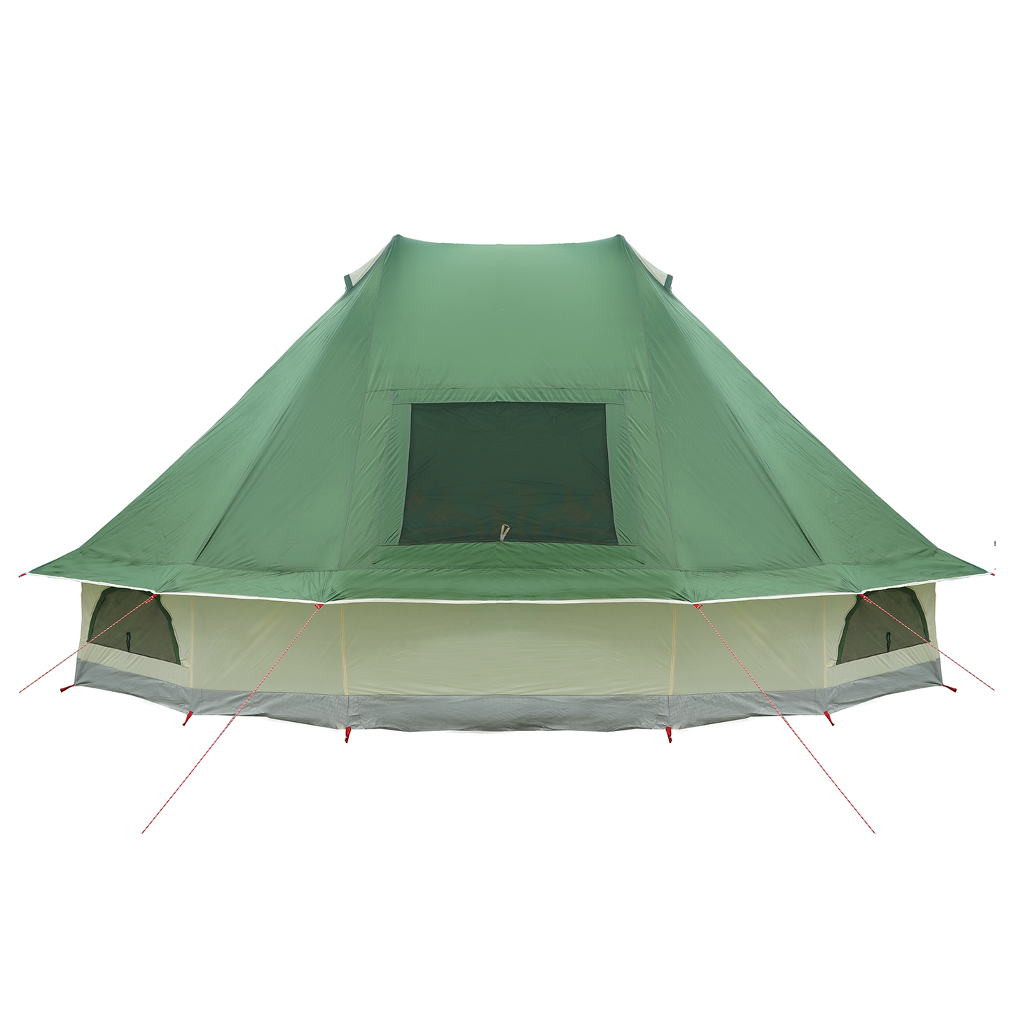 Tipi telt med tak med lagring grønn 466 x 310 x 240 cm taft