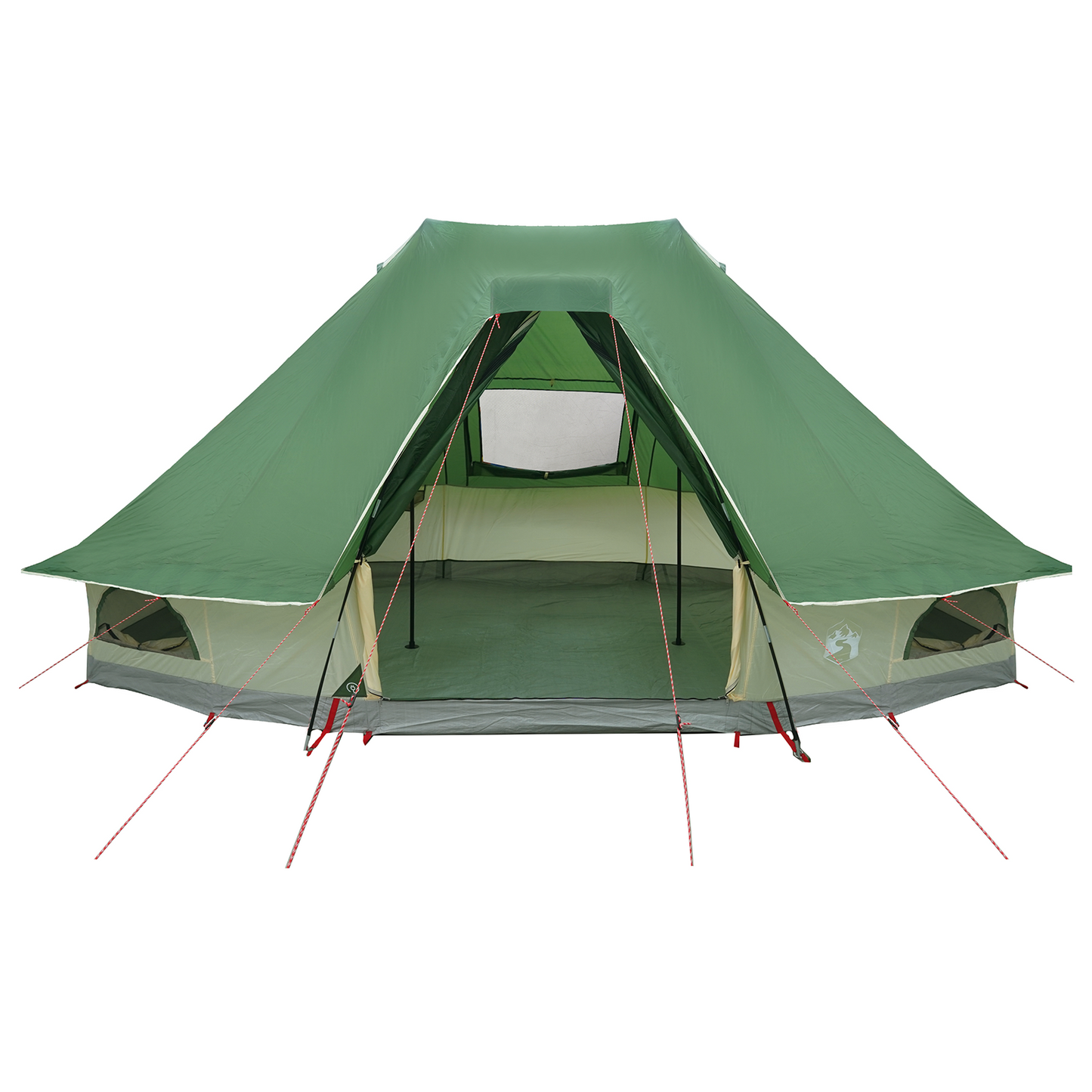 Tipi telt med tak med lagring grønn 466 x 310 x 240 cm taft