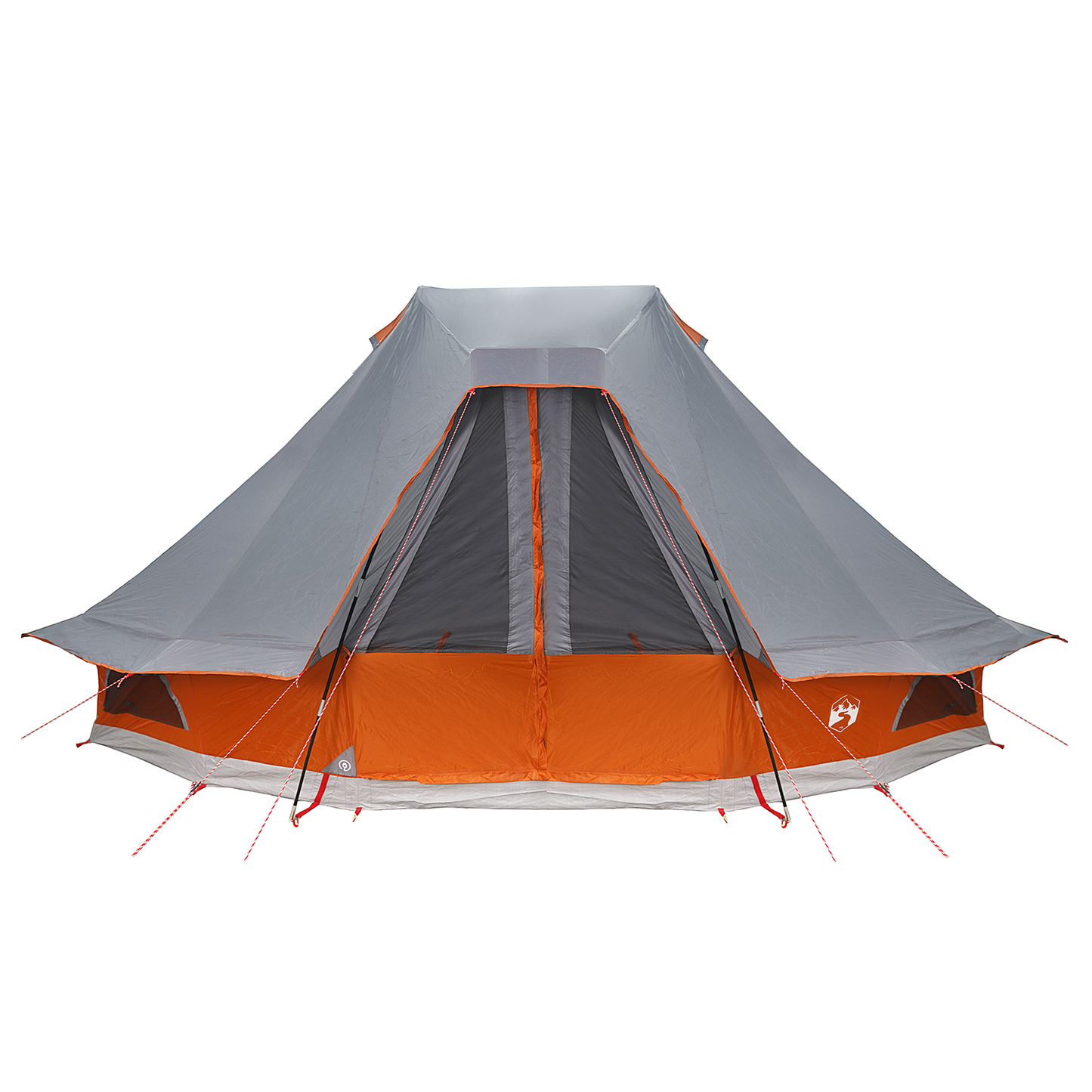 Tipi telt med tak Grå og Oransje 466 x 310 x 240 cm taft