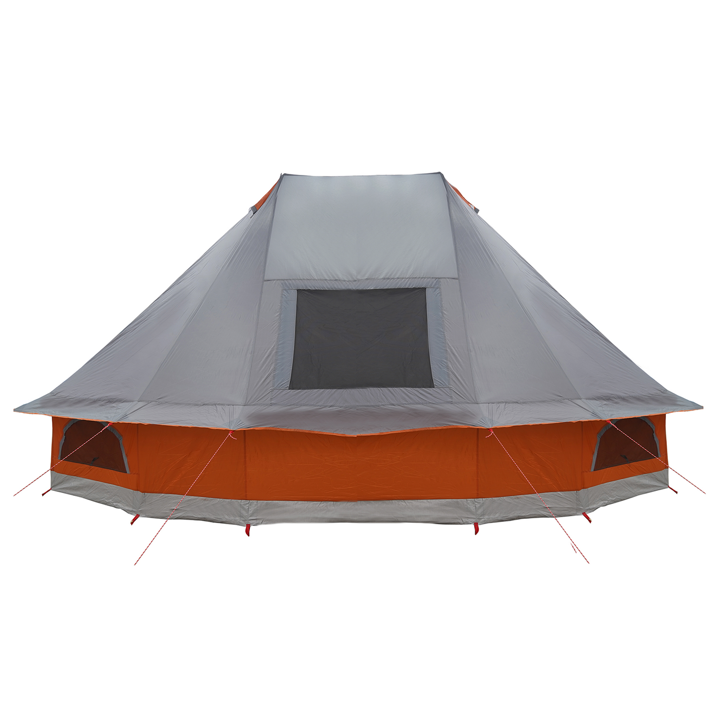 Tipi telt med tak Grå og Oransje 466 x 310 x 240 cm taft