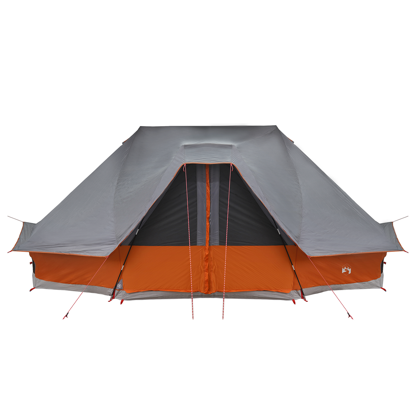 Tipi telt med tak Grå og Oransje 680 x 430 x 270 cm taft