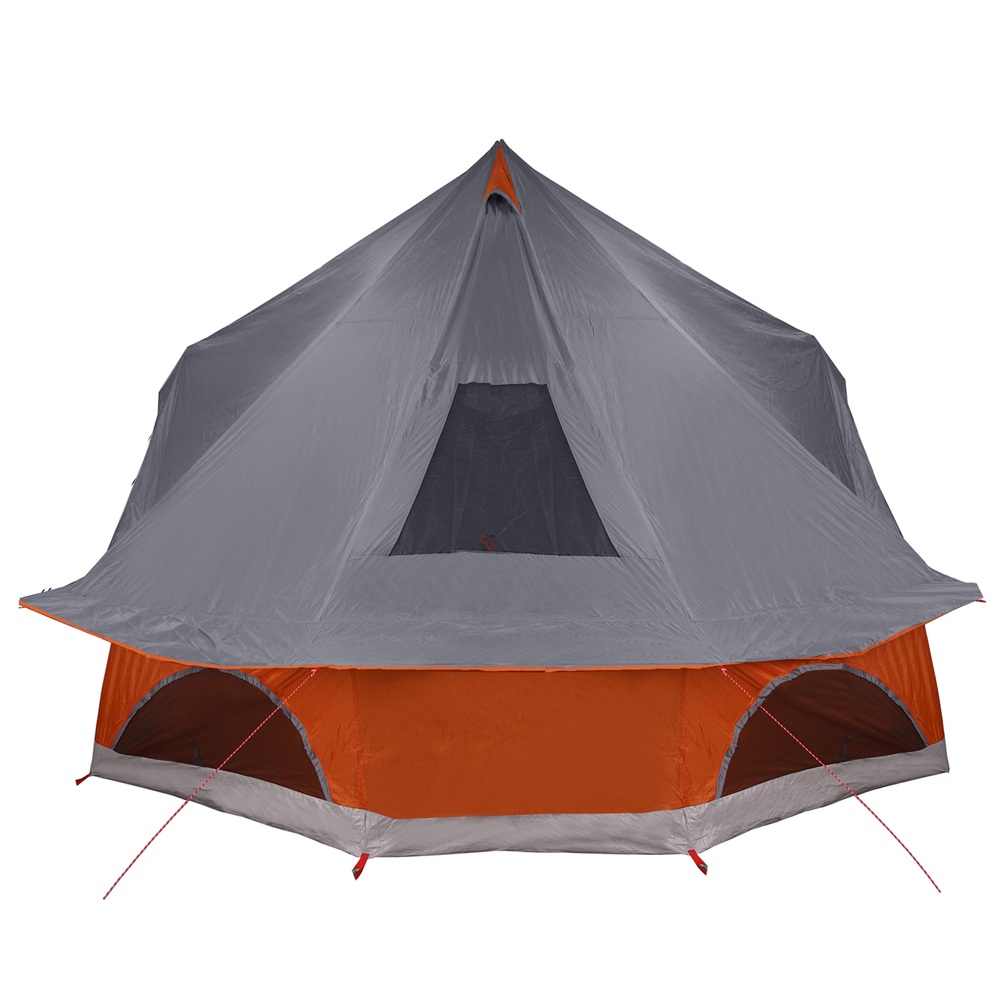 Tipi telt med tak Grå og Oransje 680 x 430 x 270 cm taft