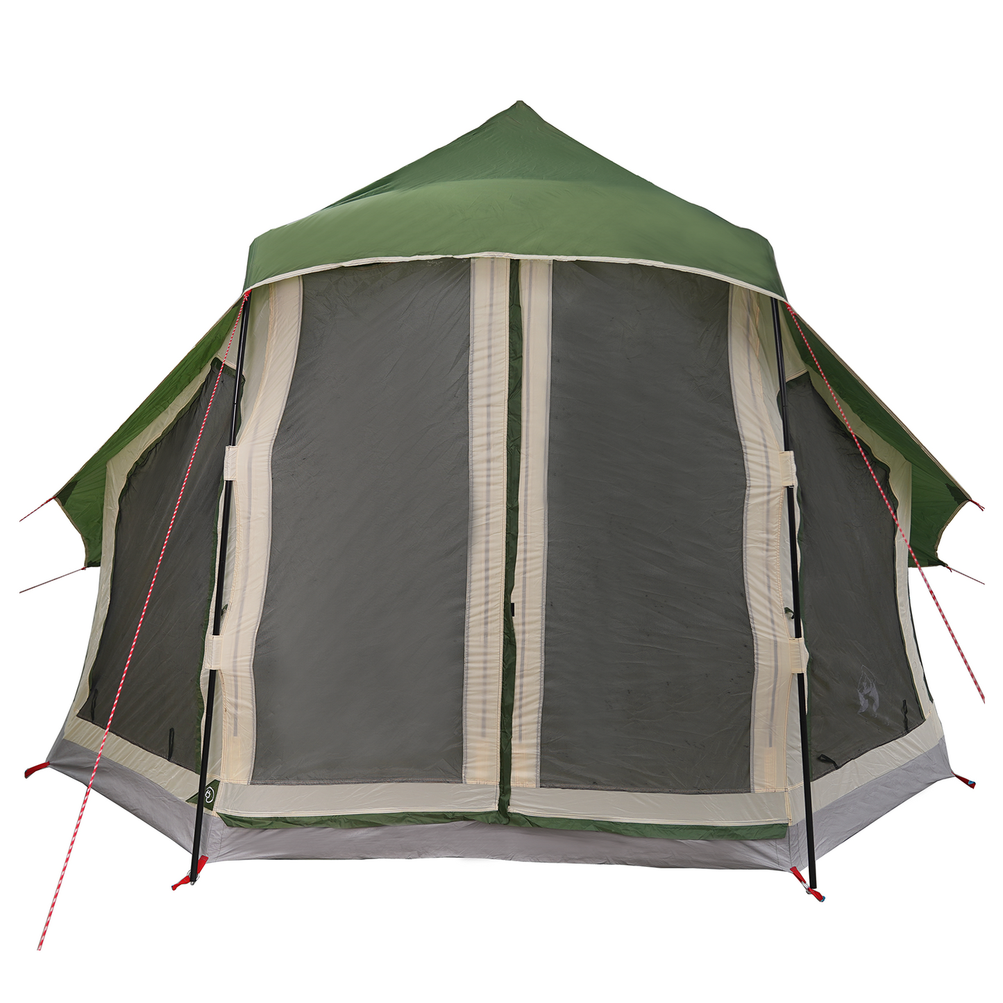 Tipi telt med tak med lagring grønn 404 x 370 x 270 cm taft