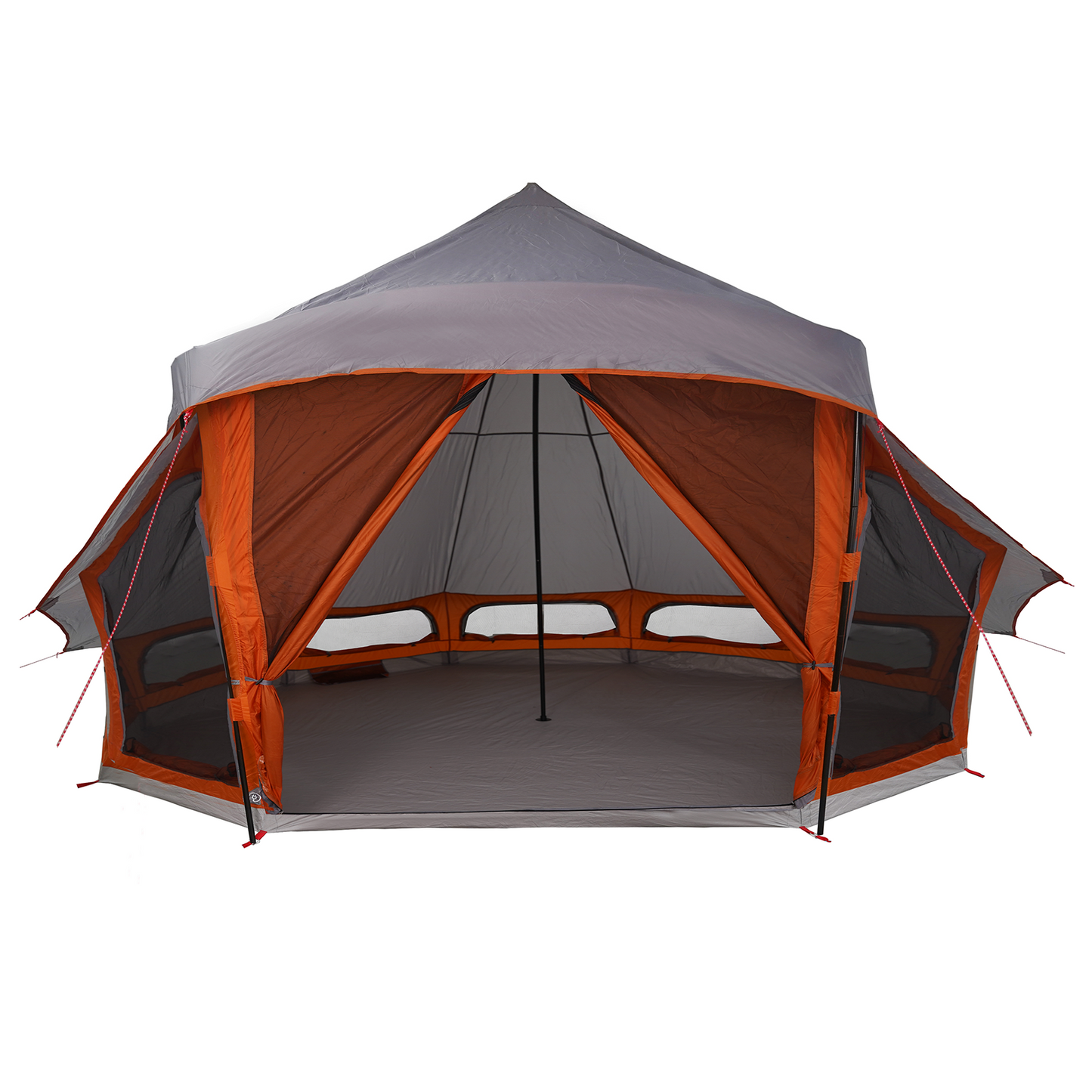 Tipi telt med tak Grå og Oransje 508 x 470 x 300 cm taft