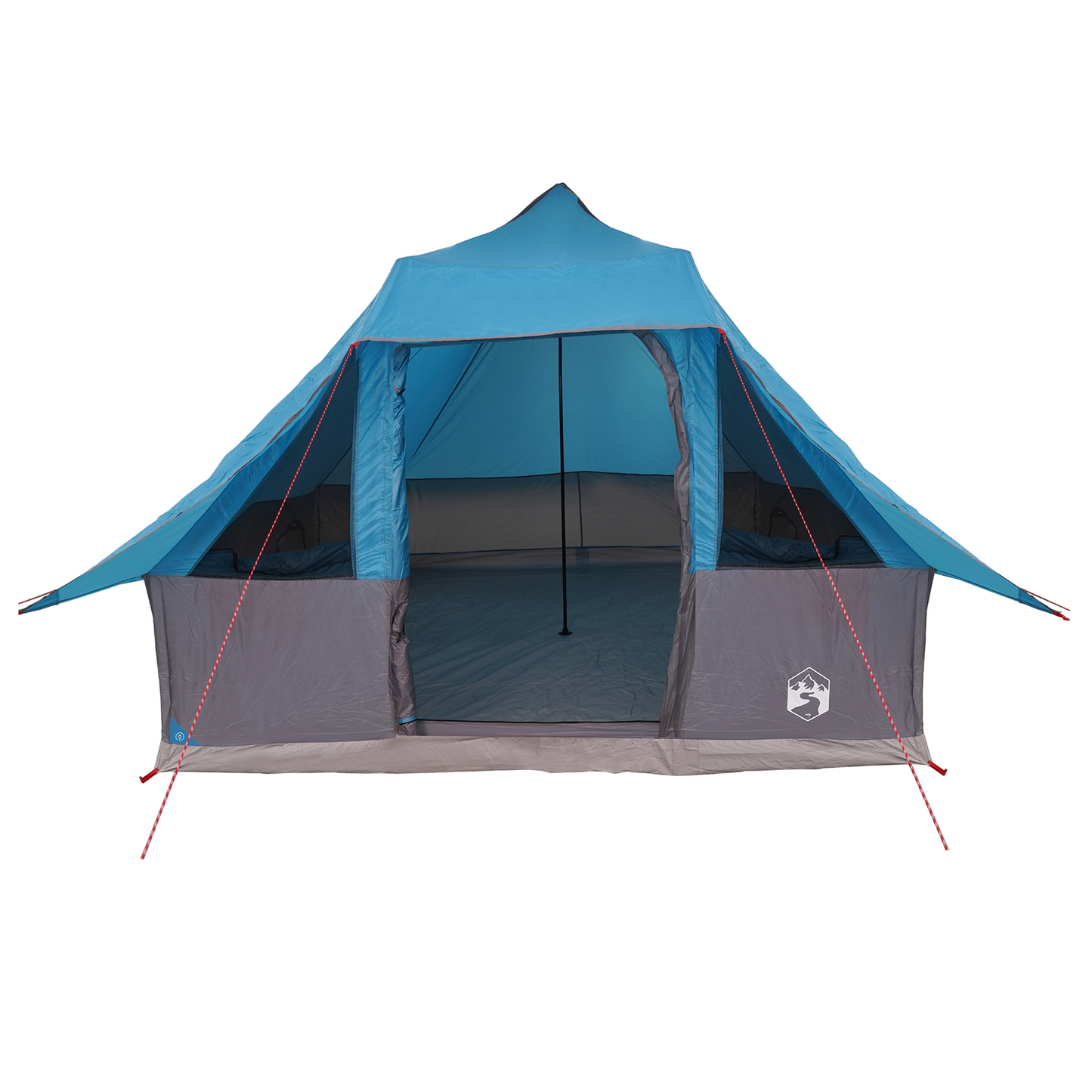 Tipi telt med tak med lagring Blå 358 x 296 x 258 cm taft