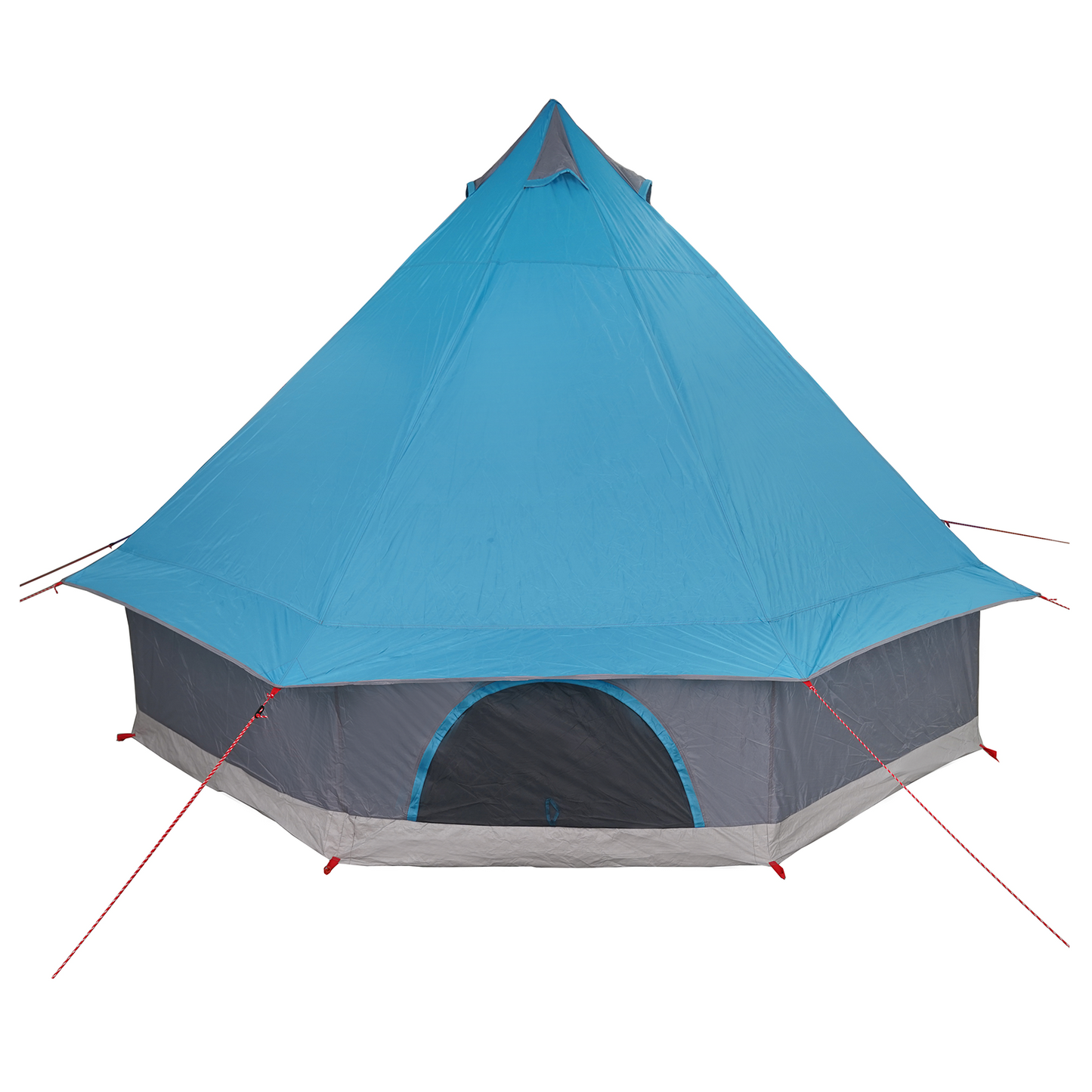 Tipi telt med tak med lagring Blå 400 x 346 x 250 cm taft