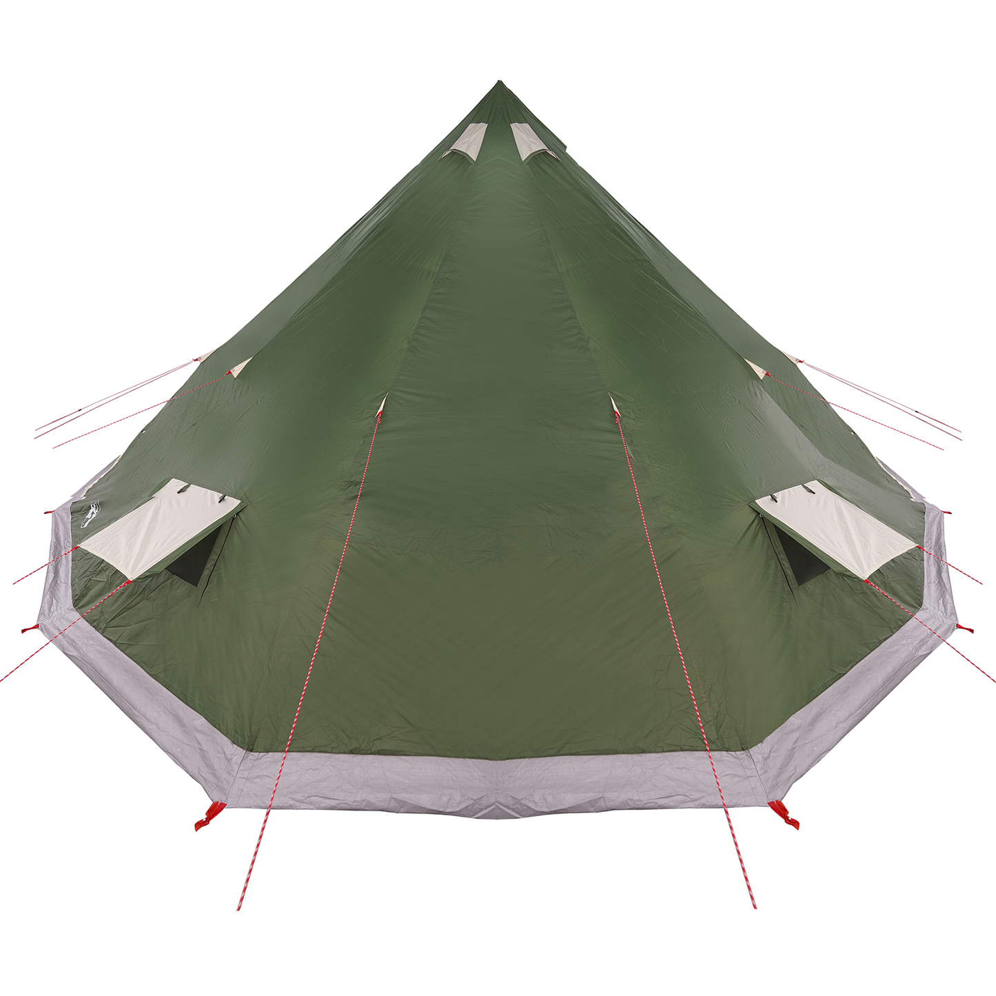 Tipi telt med tak med lagring grønn 560 x 560 x 300 cm taft