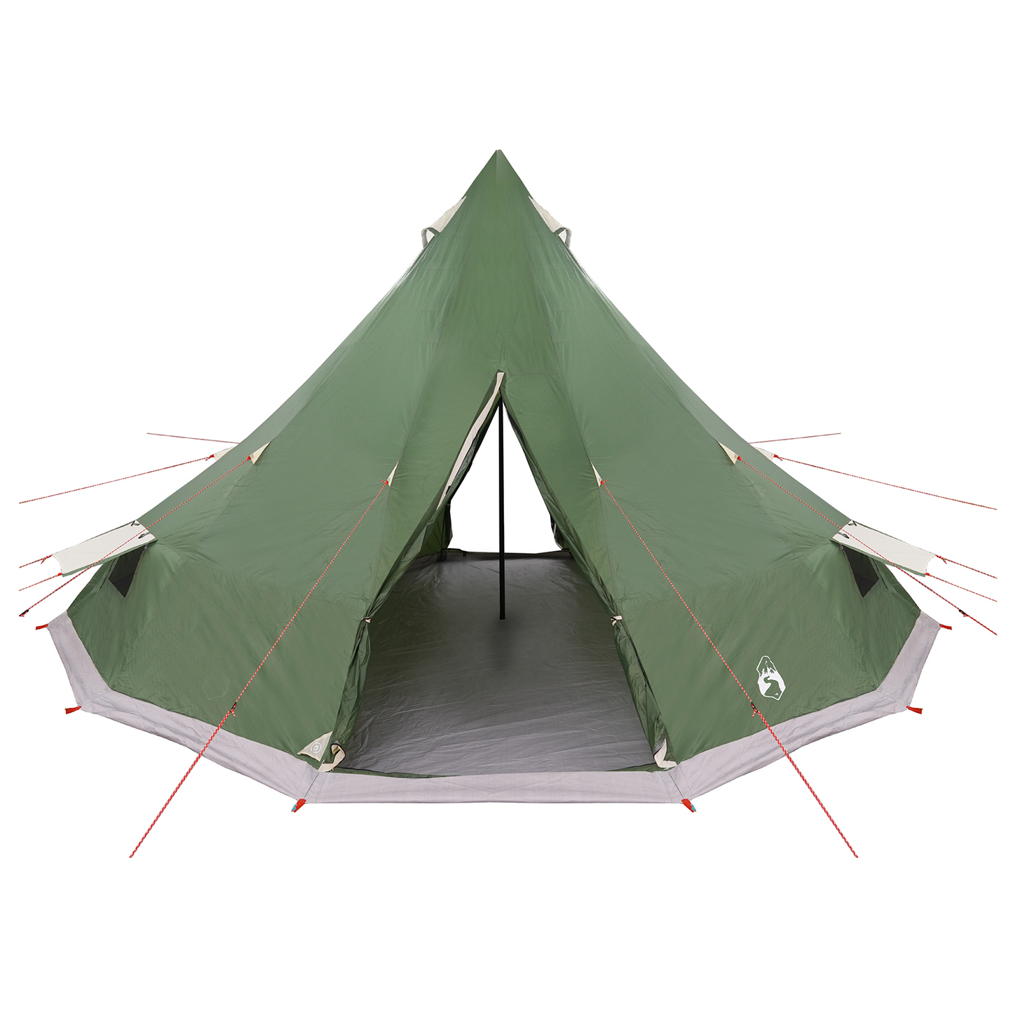 Tipi telt med tak med lagring grønn 560 x 560 x 300 cm taft