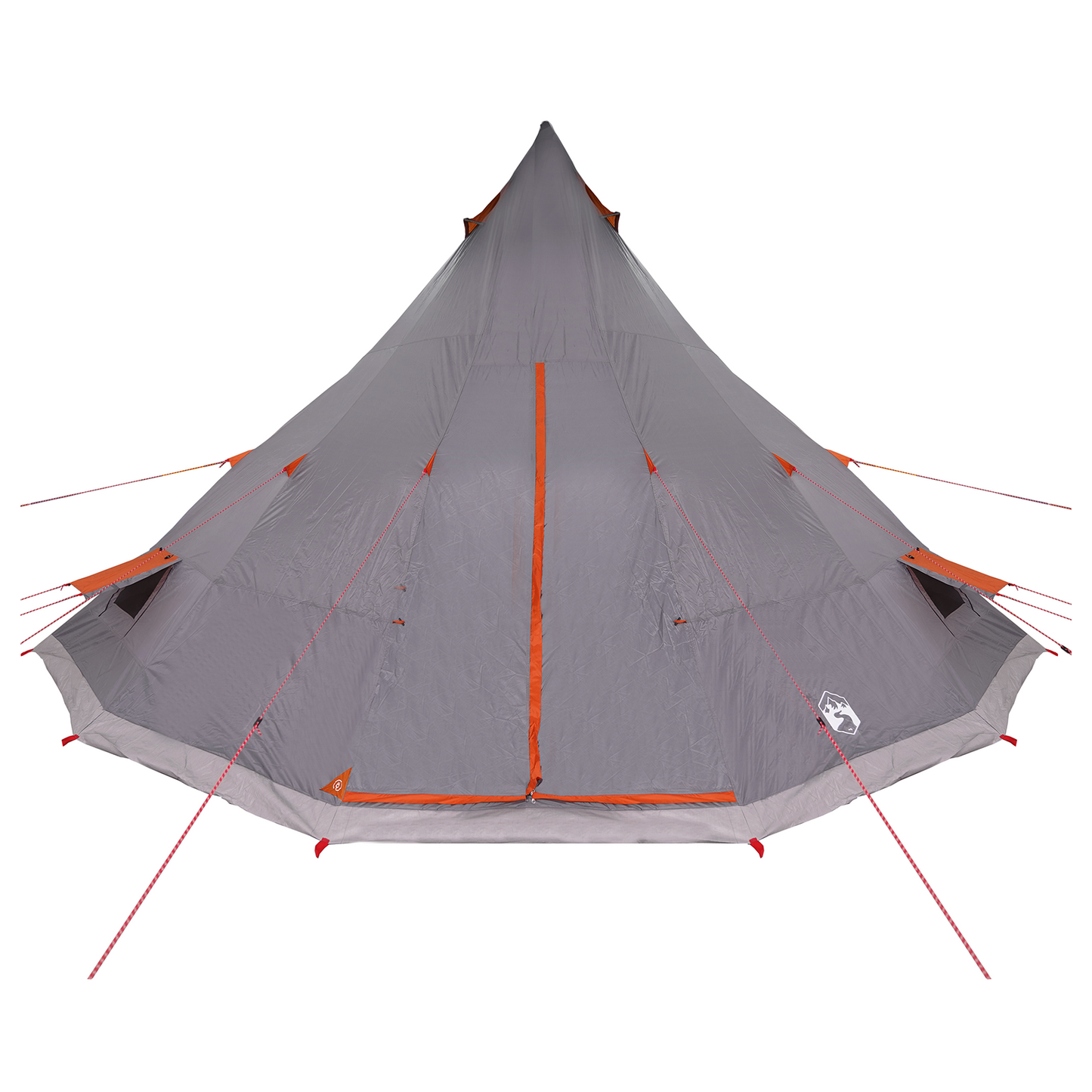 Tipi telt med tak Grå og Oransje 560 x 560 x 300 cm taft