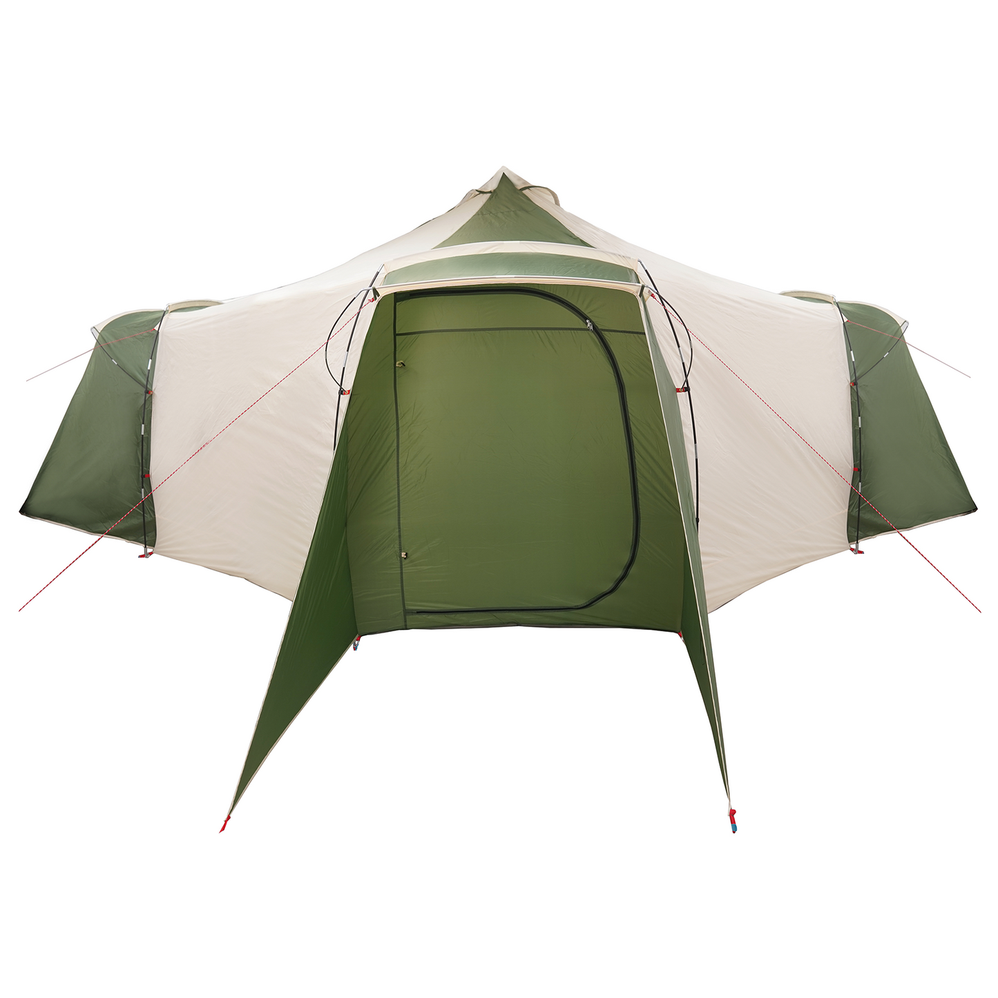 Tipi telt med tak med lagring grønn 492 x 492 x 275 cm taft