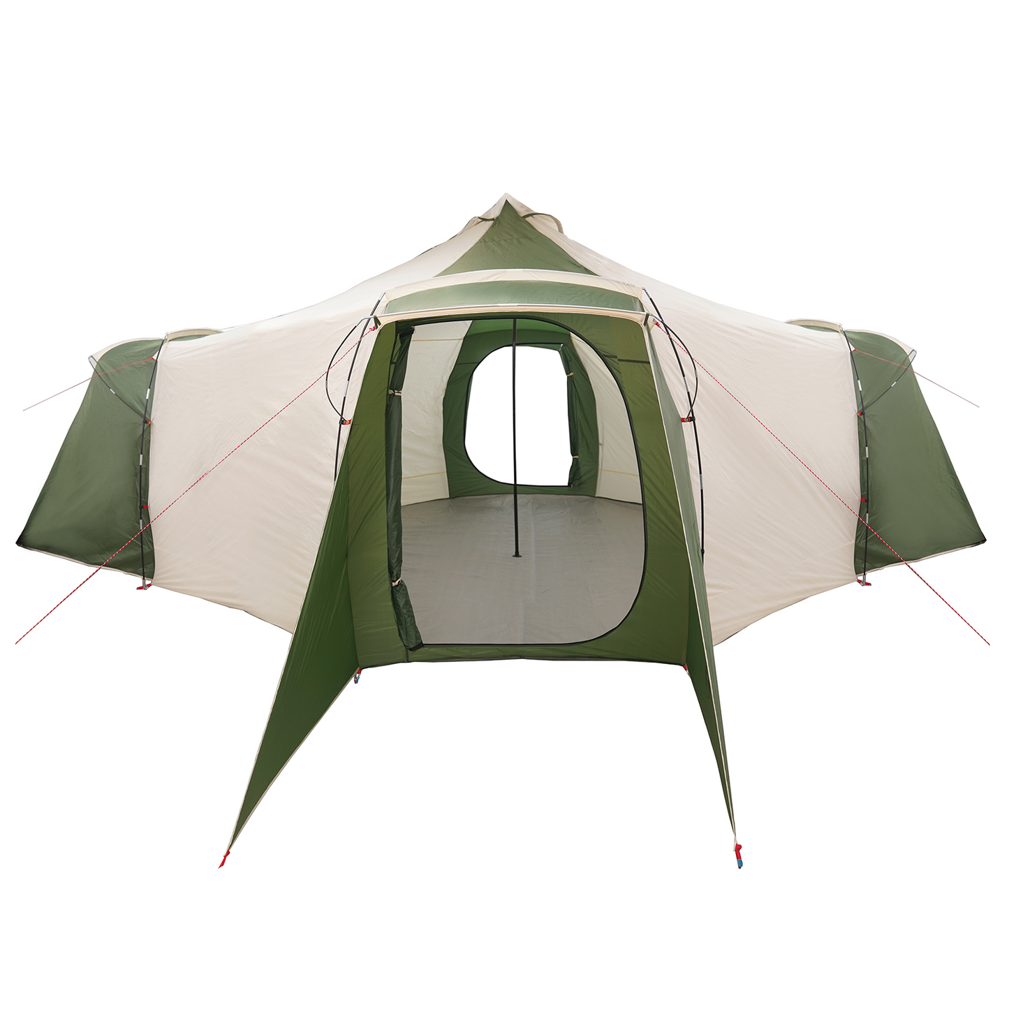 Tipi telt med tak med lagring grønn 492 x 492 x 275 cm taft