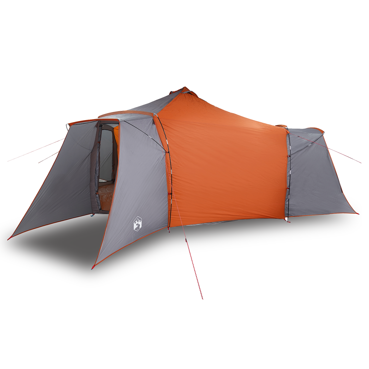 Tipi telt med tak Grå og Oransje 492 x 492 x 275 cm taft