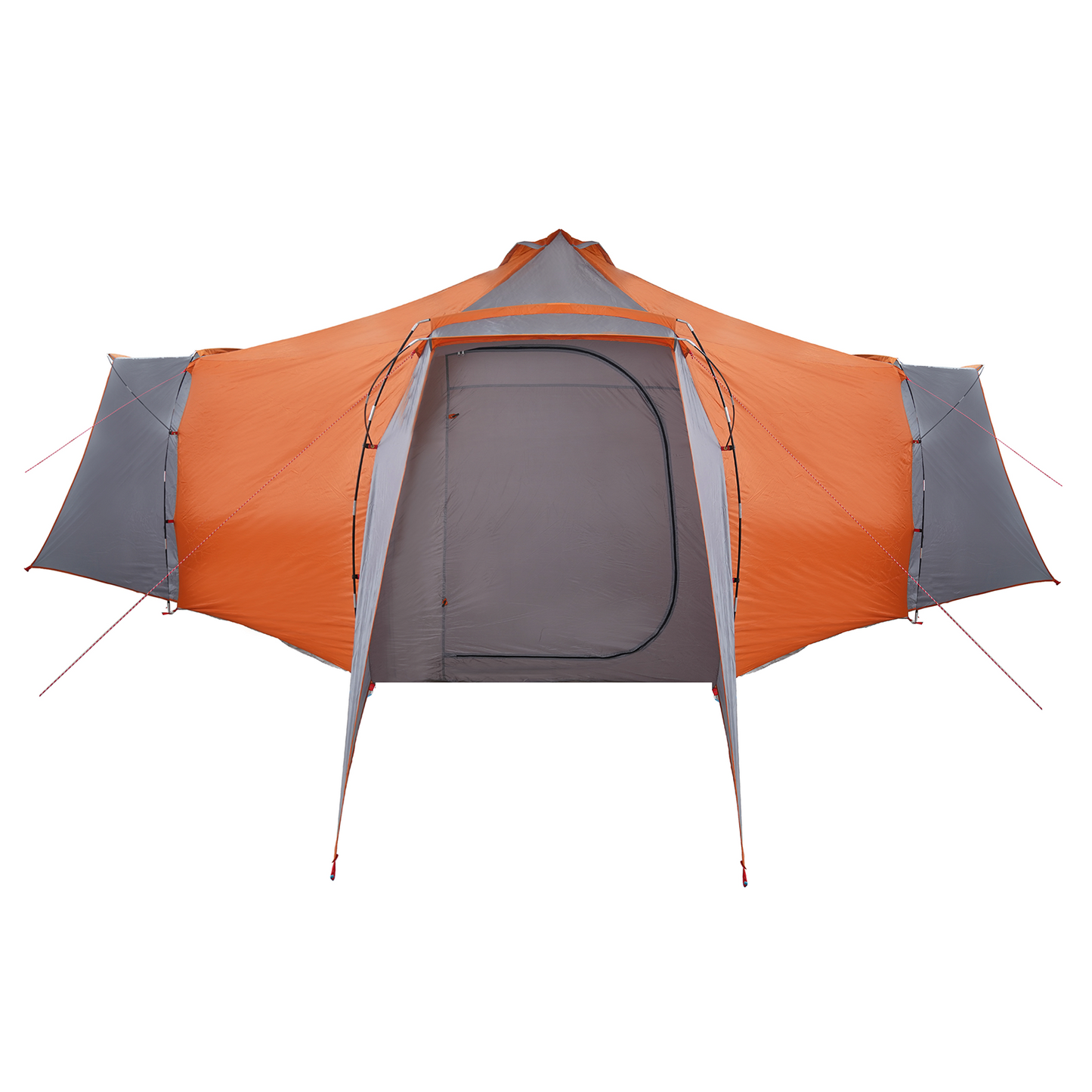 Tipi telt med tak Grå og Oransje 492 x 492 x 275 cm taft