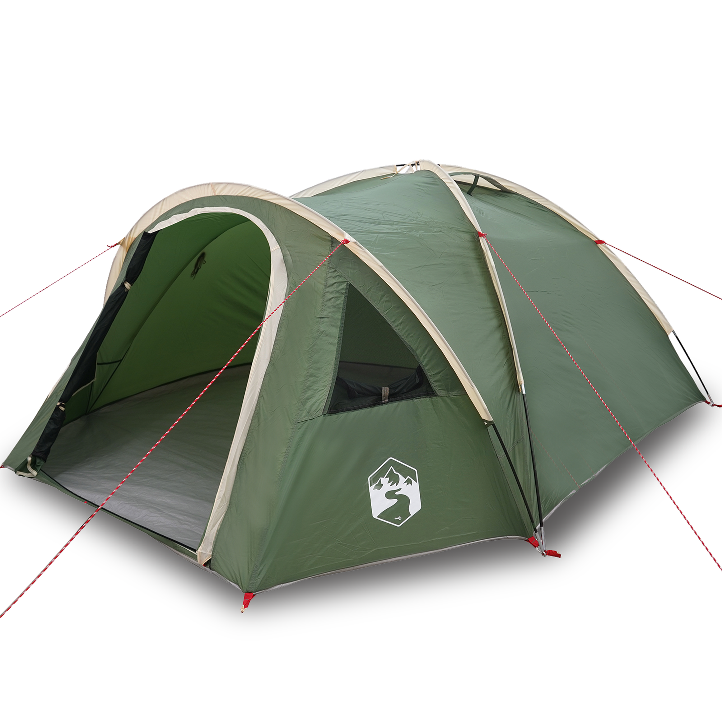 Dometelt 4 person 308 x 268 x 130 cm Vanntett Grønn taft