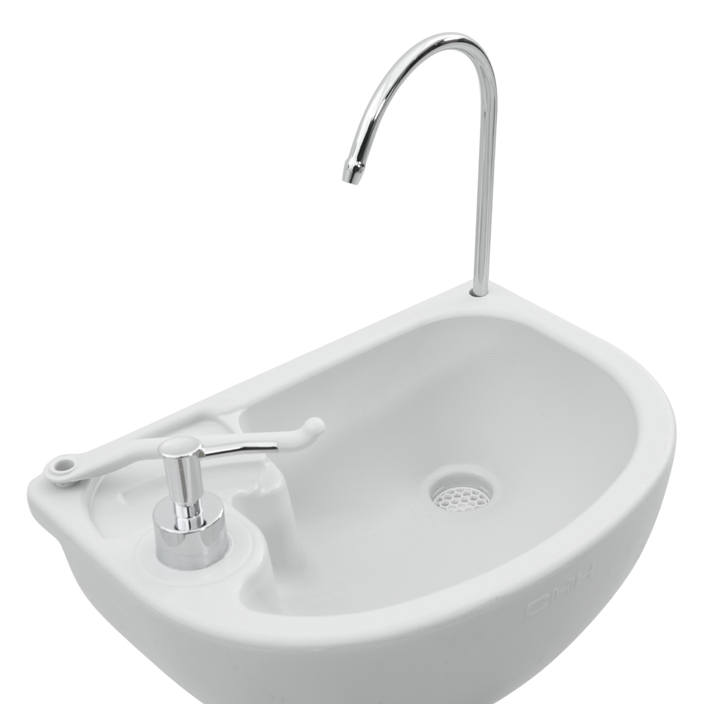 Camping Toalett Set 2 pcs Grå og hvit Høy-densitet Polyetylen