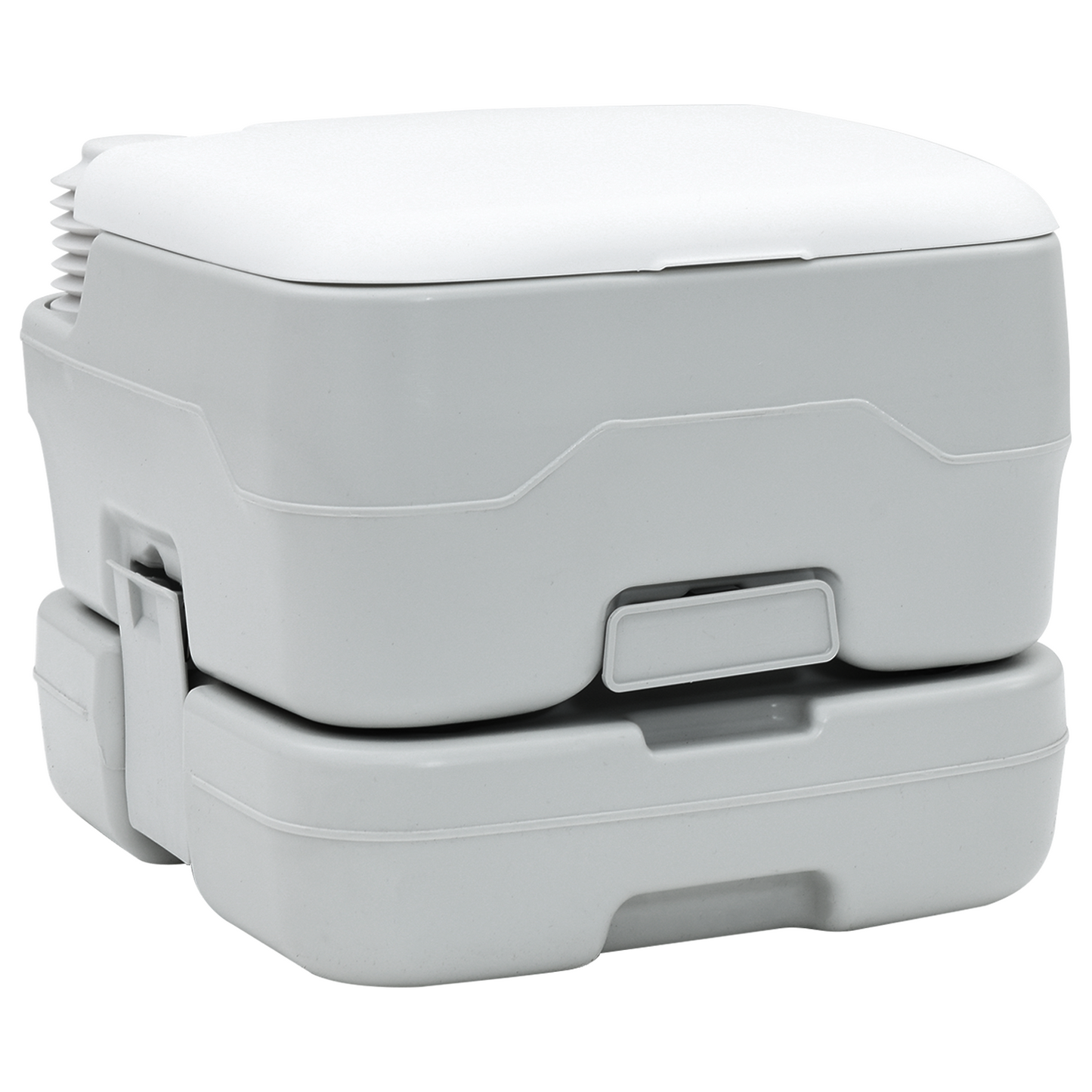 Camping Toalett Set 2 pcs Grå og hvit Høy-densitet Polyetylen