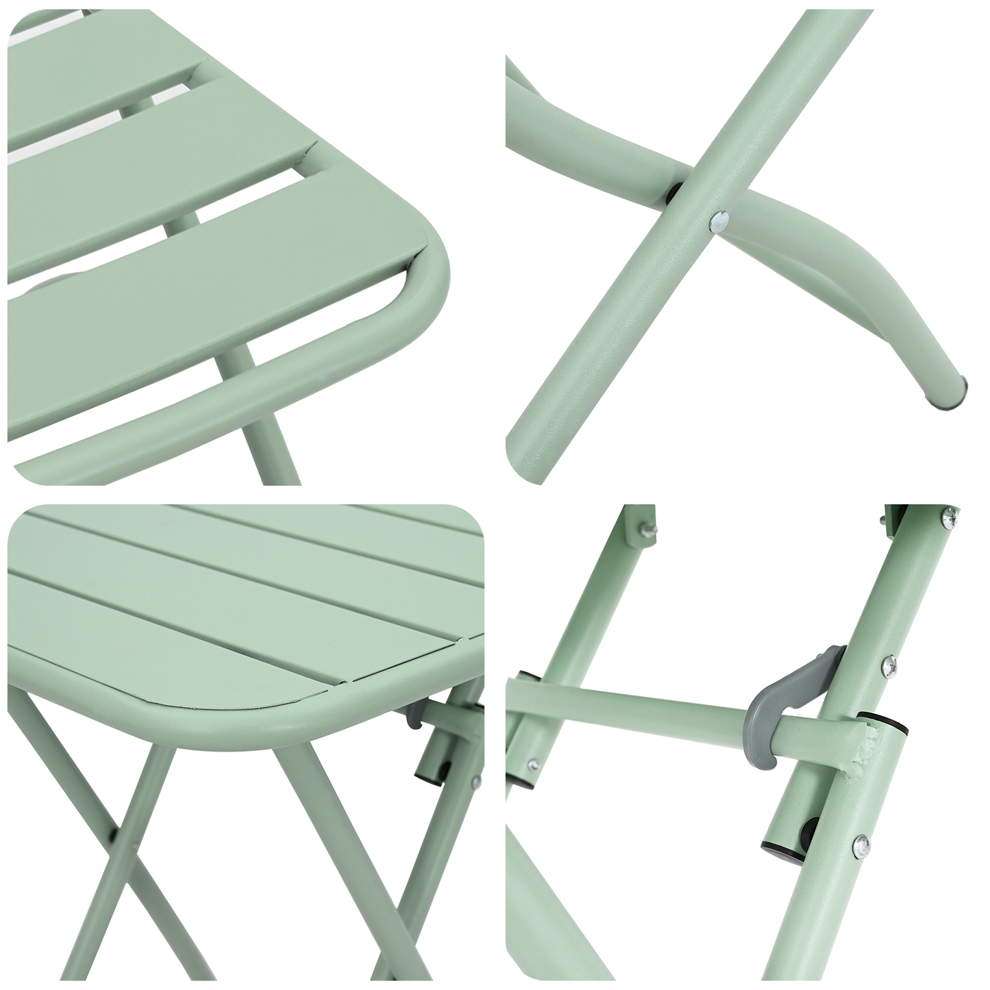 Bistrosett 3 pcs grønn Stål