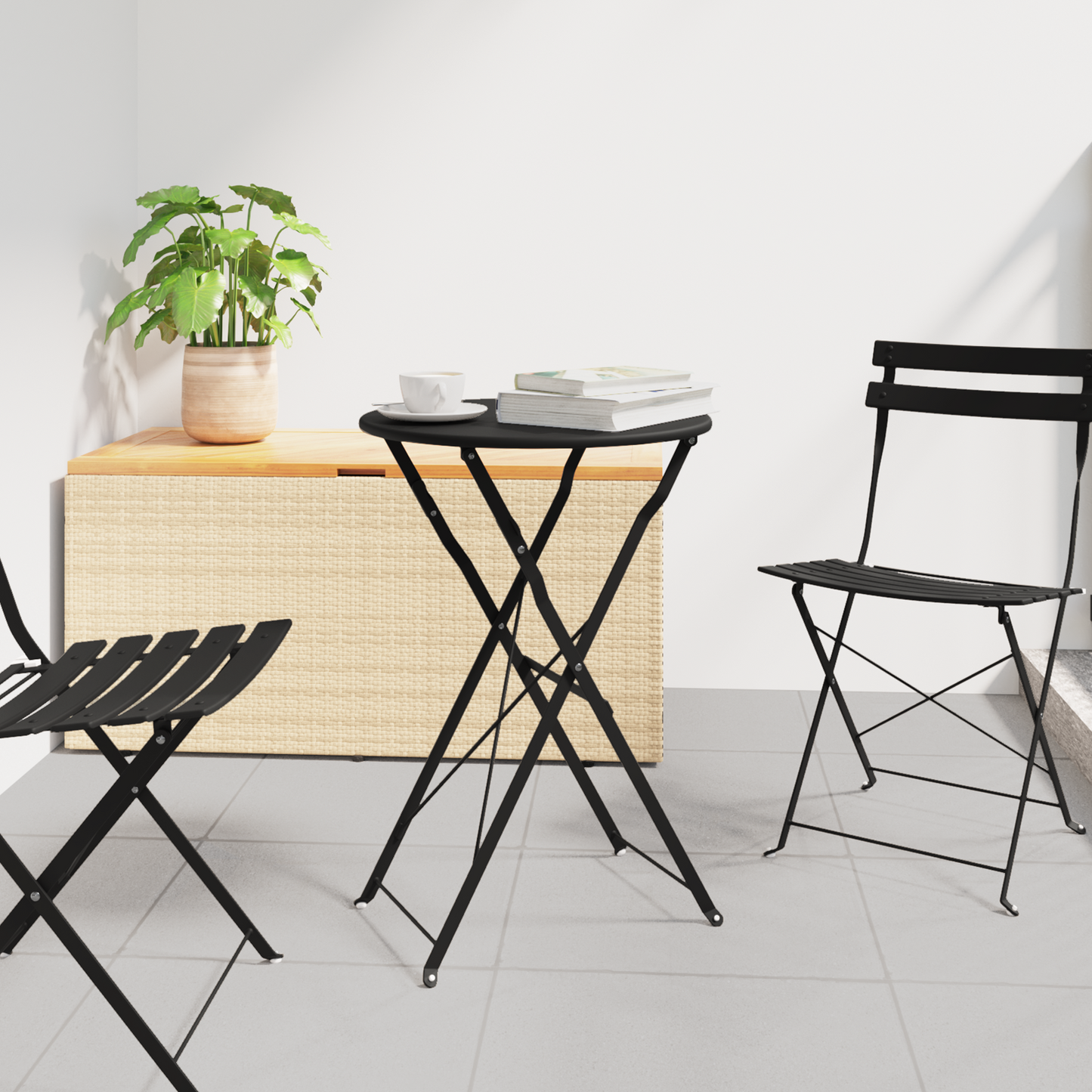Bistrobord Antrasitt Ø 50 x 71 cm Pulverlakkert stål