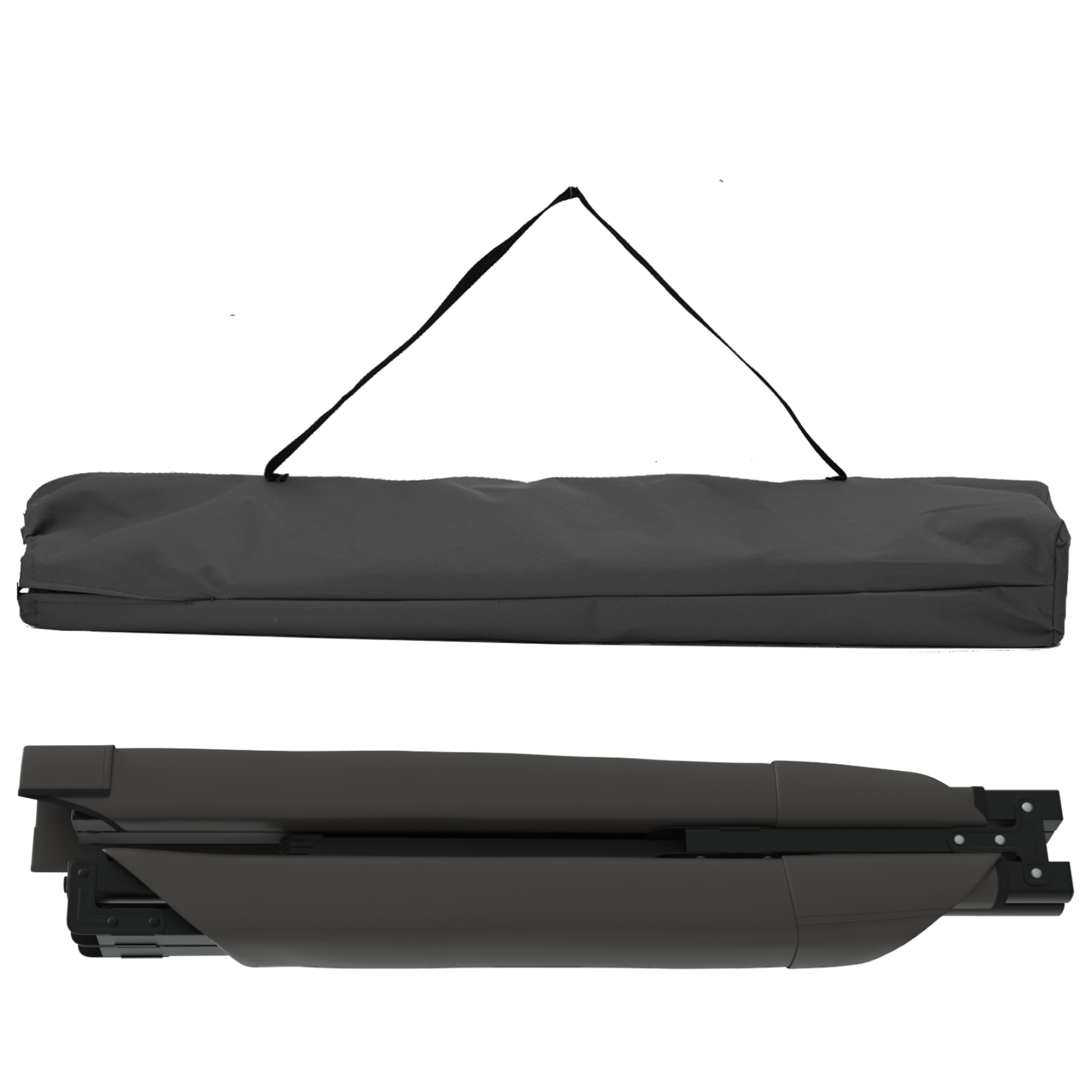 Sammenleggbar camping seng 2 pcs Svart 193 x 69 x 45 cm