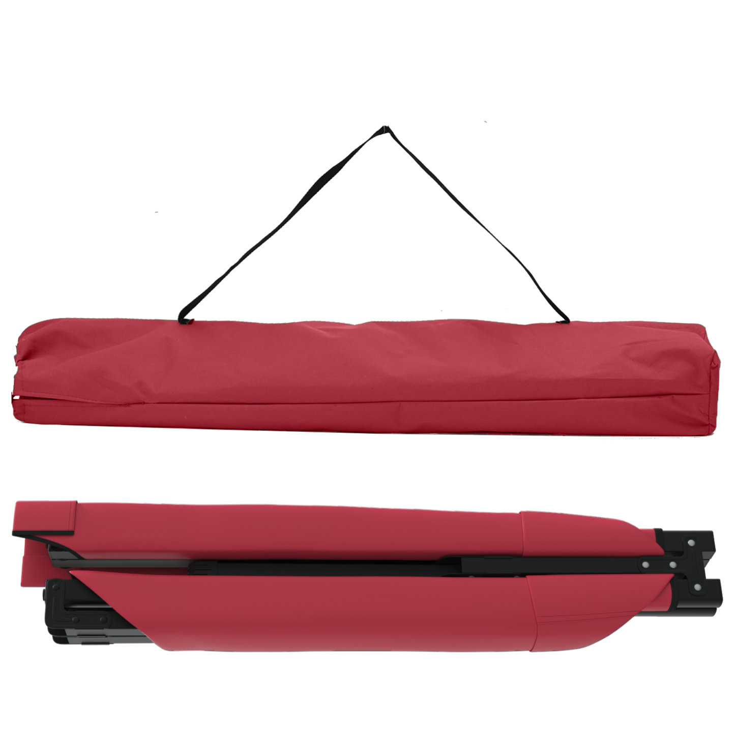 Sammenleggbar camping seng 2 pcs Rød 193 x 69 x 45 cm