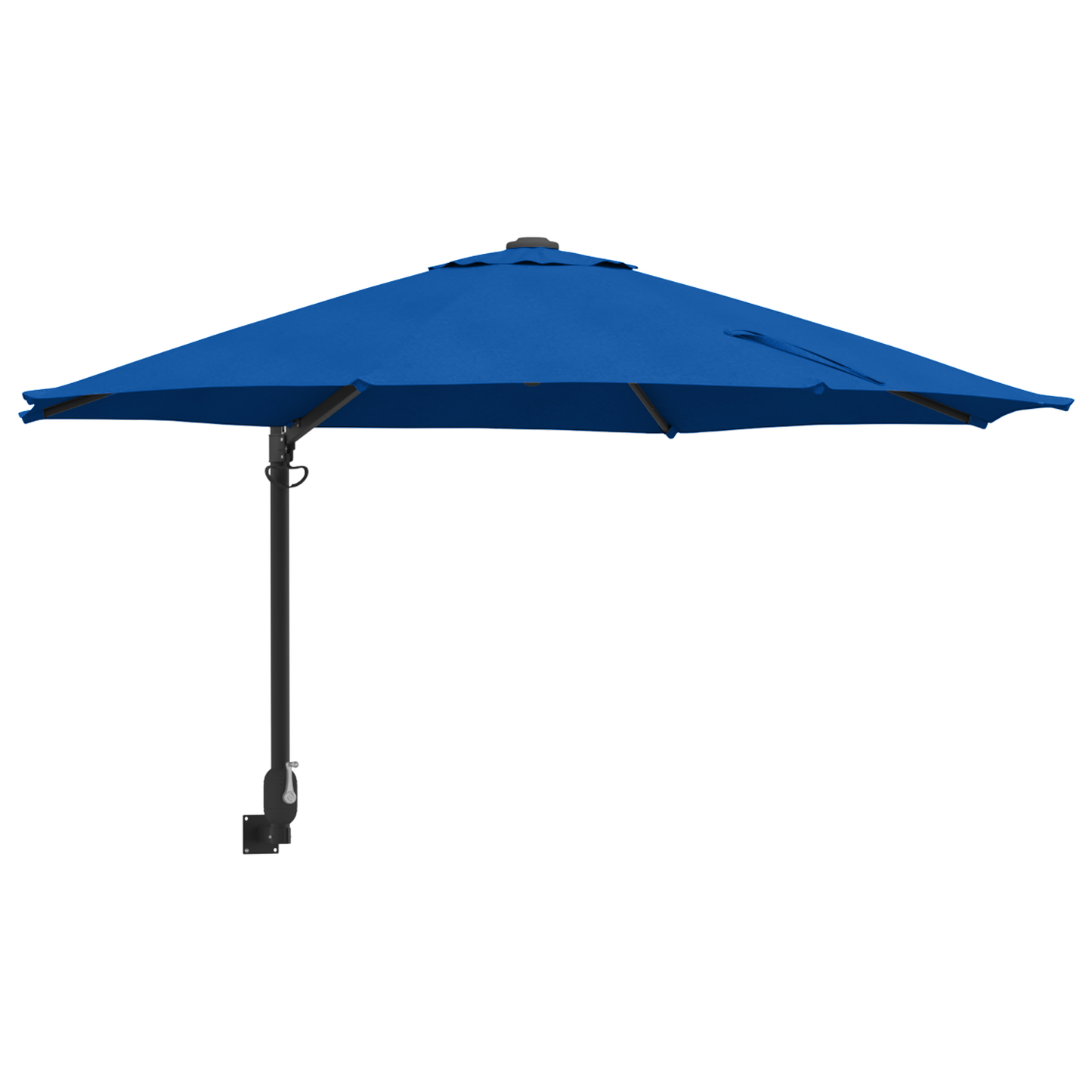Hageparasol 248 x 248 x 148 cm Polyester og stål Azurblå