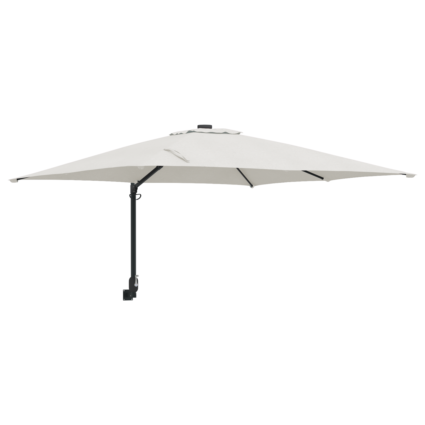 Hageparasol sand 248,5 x 247,5 x 160 cm Polyester og stål