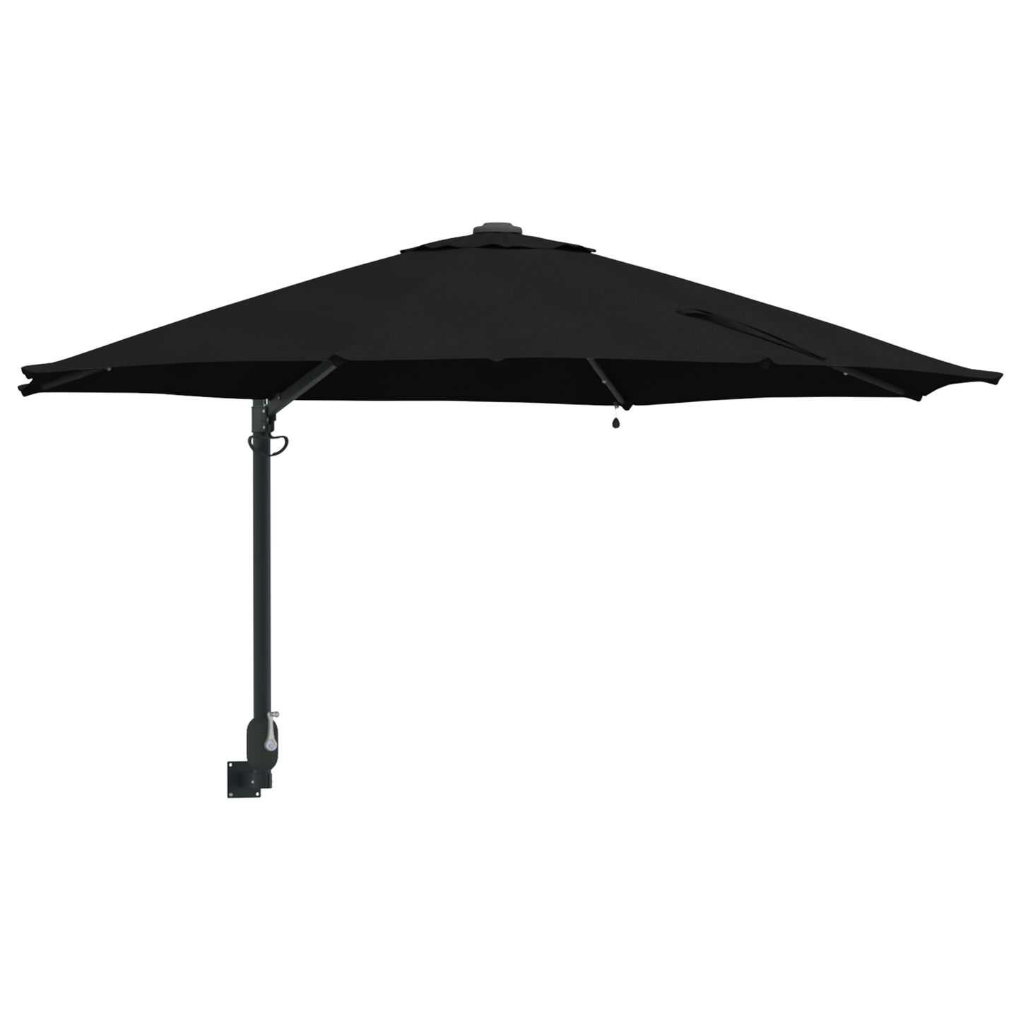 Hageparasol Svart 248 x 248 x 148 cm Polyester og stål