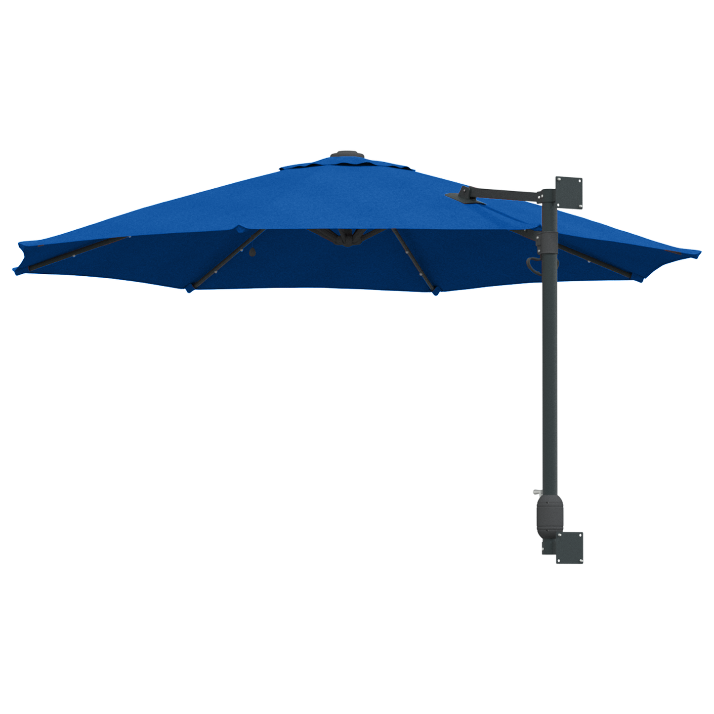 Hageparasol 248 x 248 x 148 cm Polyester og stål Azurblå