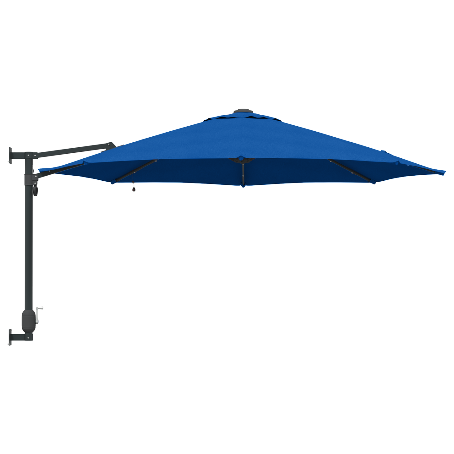 Hageparasol 248 x 248 x 148 cm Polyester og stål Azurblå