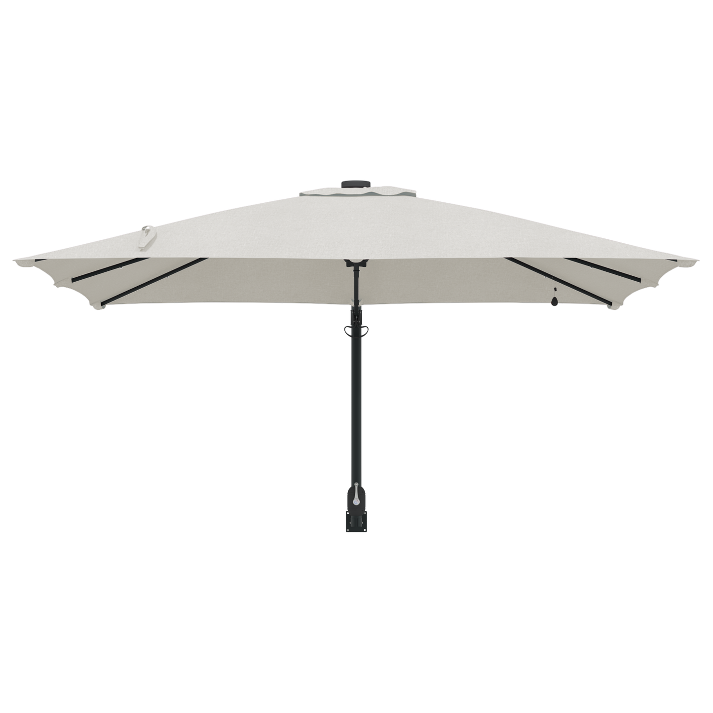 Hageparasol sand 248,5 x 247,5 x 160 cm Polyester og stål