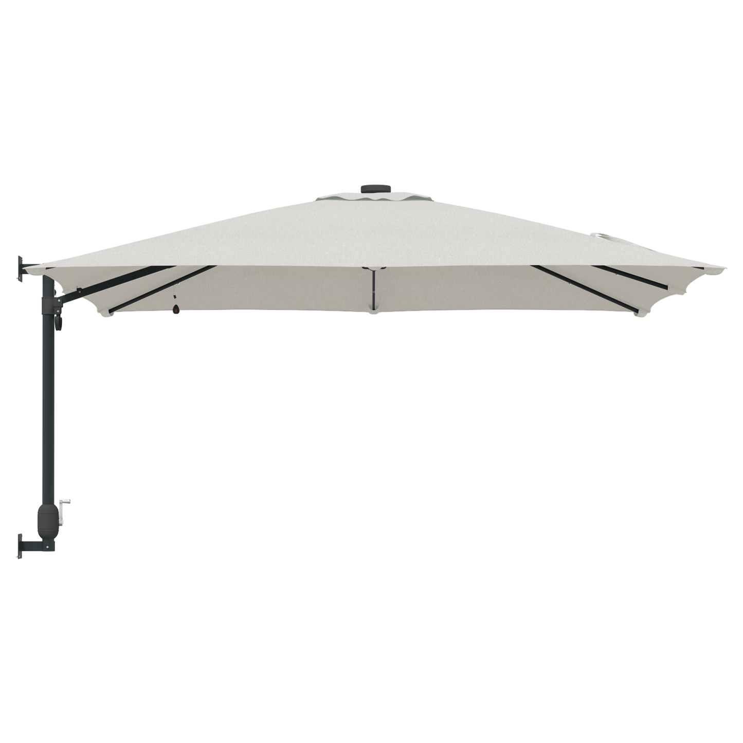 Hageparasol sand 248,5 x 247,5 x 160 cm Polyester og stål