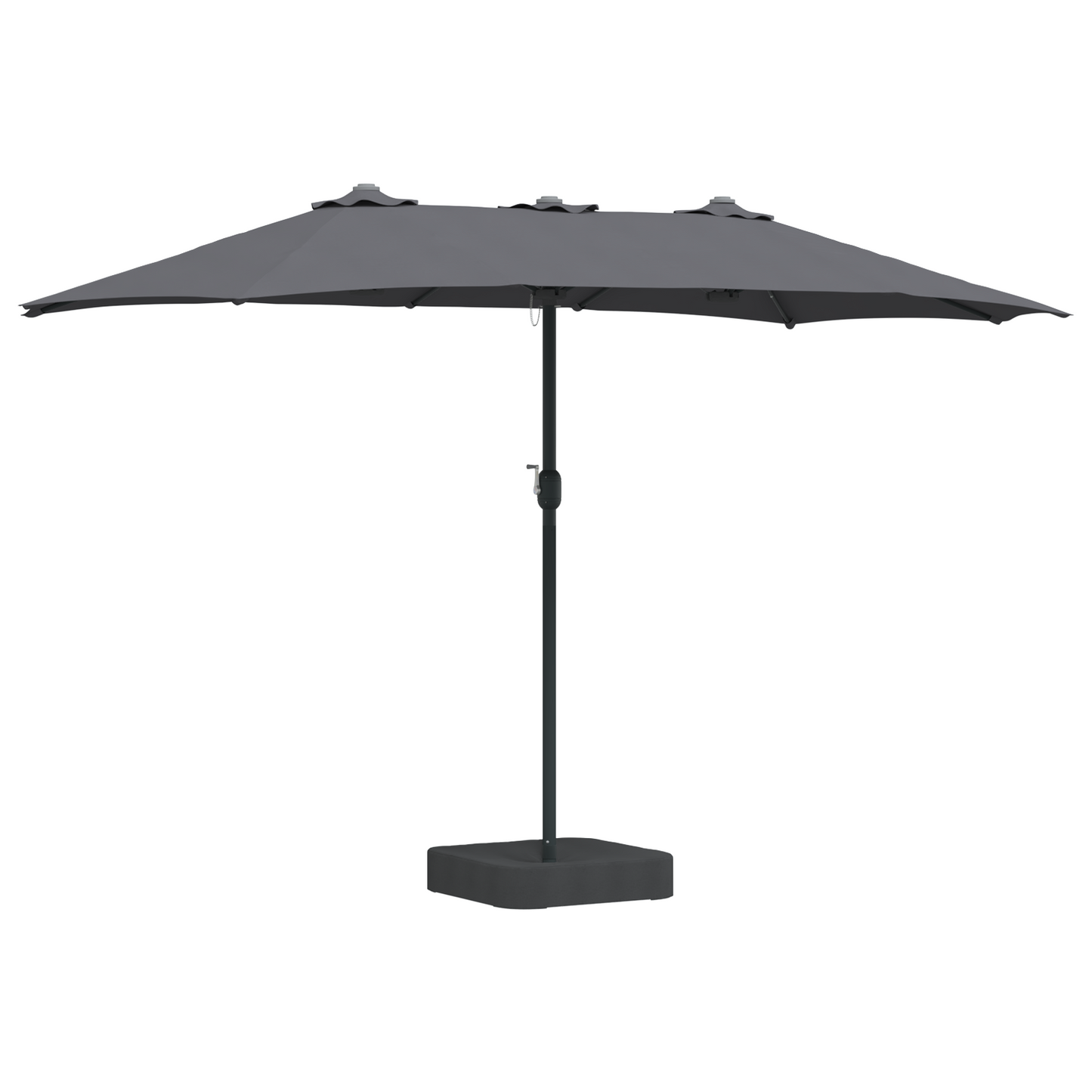 Hageparasol Antrasitt 385 x 209 x 244 cm Polyester