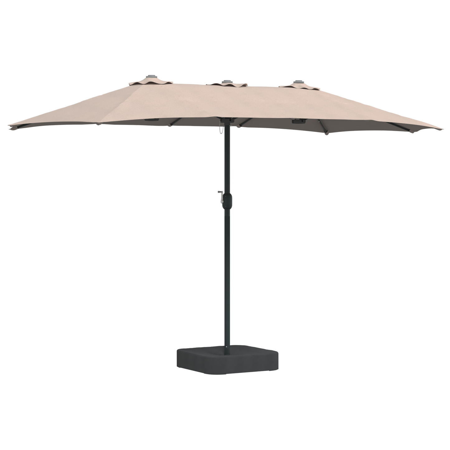 Hageparasol Gråbrun 385 x 209 x 244 cm Polyester