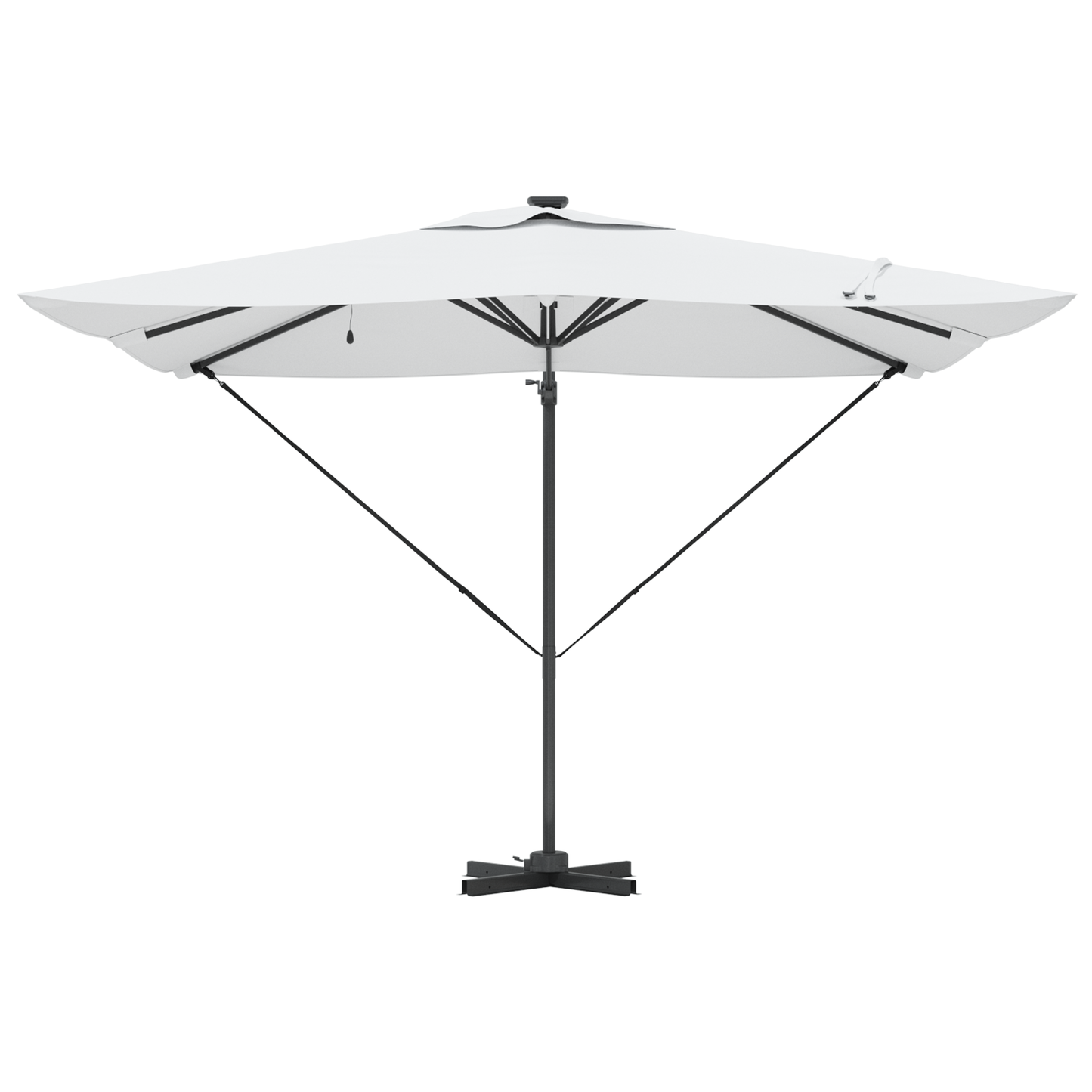 Parasoll sand 286 x 284 x 270 cm Aluminium og polyester
