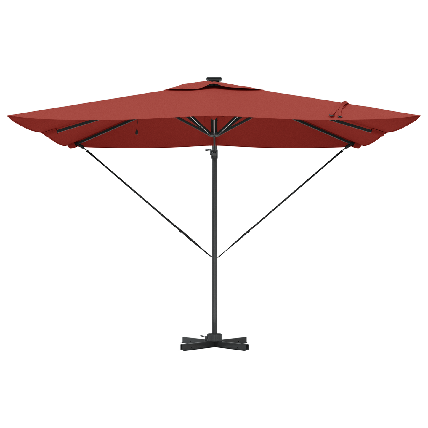 Parasoll Terrakotta 286 x 284 x 270 cm Aluminium og polyester
