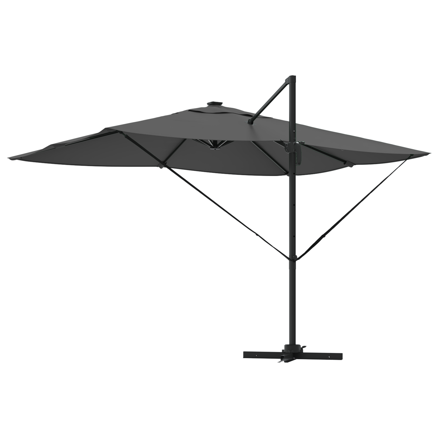 Parasoll Antrasitt 352 x 251 x 265 cm Polyester og aluminium
