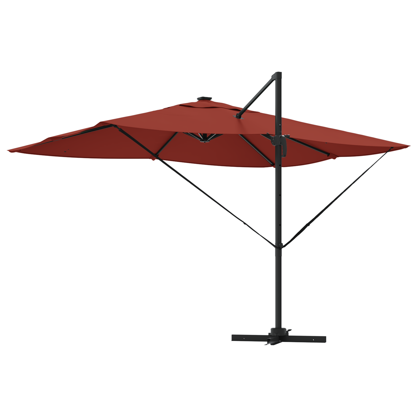 Parasoll Terrakotta 352 x 251 x 265 cm Polyester og aluminium