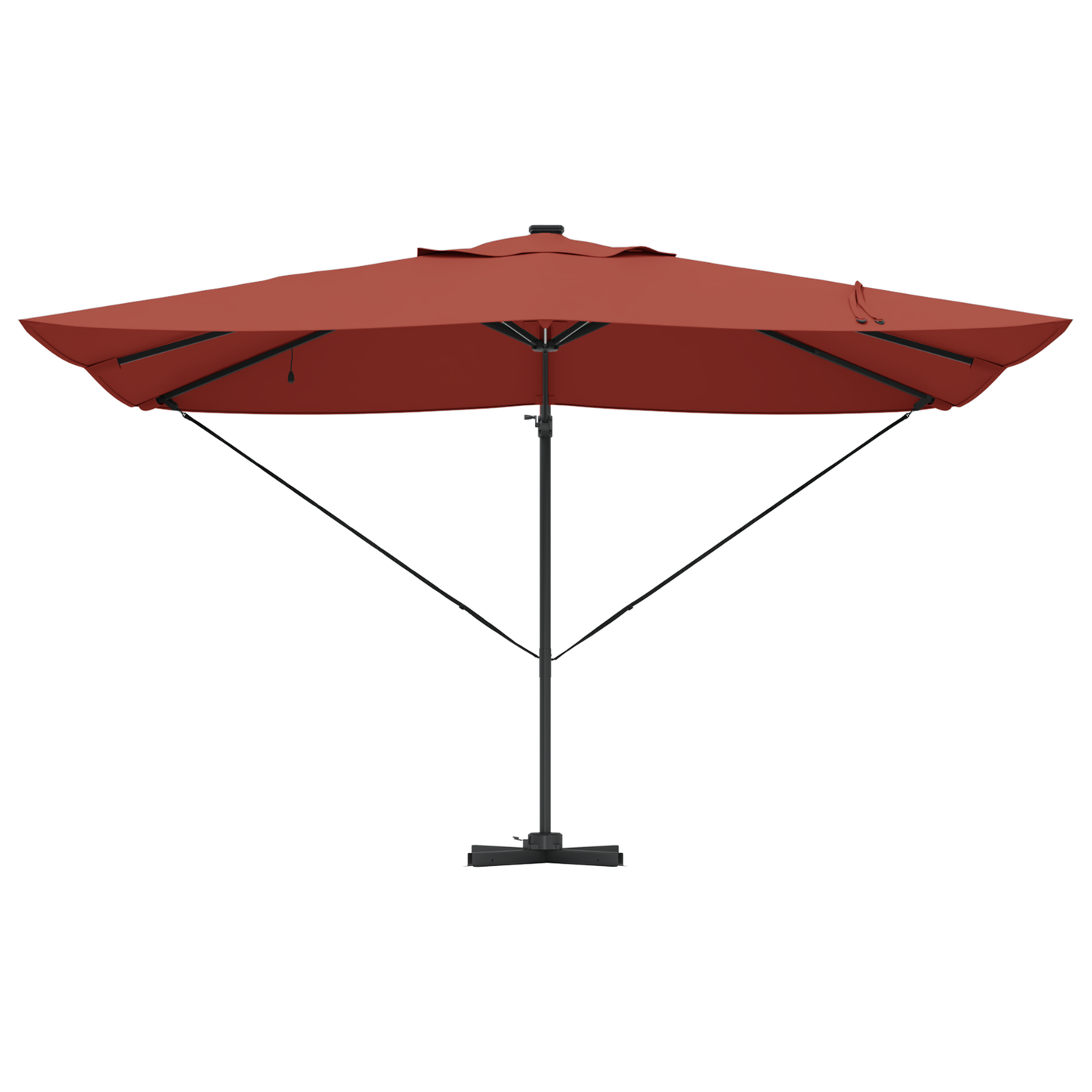 Parasoll Terrakotta 352 x 251 x 265 cm Polyester og aluminium