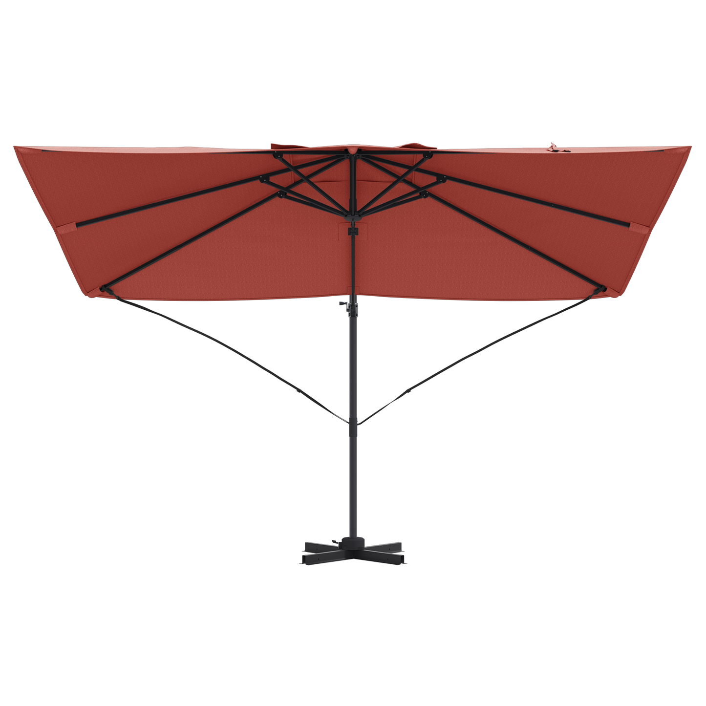 Parasoll Terrakotta 351 x 250 x 260 cm Polyester og aluminium