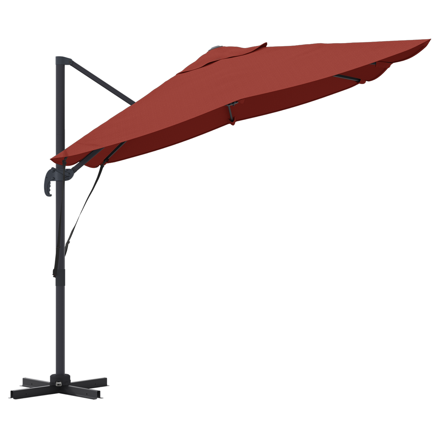 Parasoll Terrakotta 351 x 250 x 260 cm Polyester og aluminium