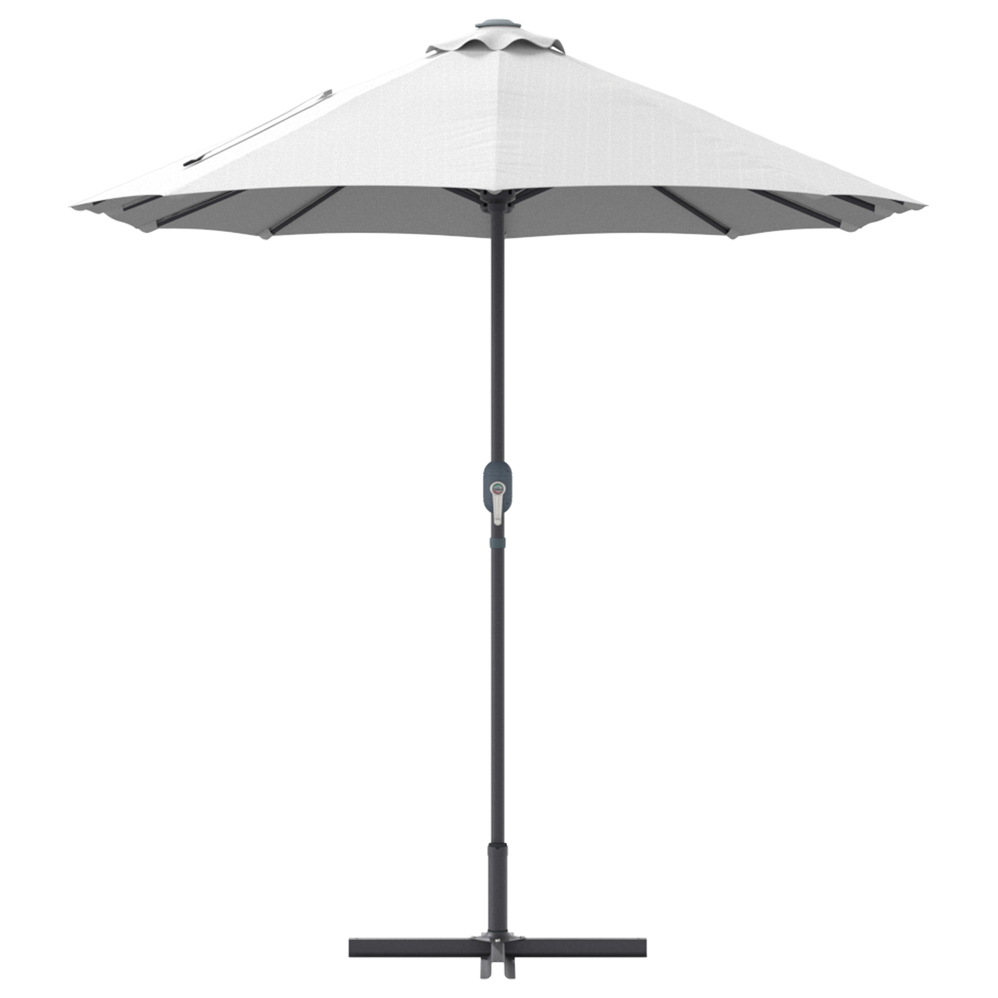 Hageparasol sand 370 x 197 x 239 cm Polyester og aluminium