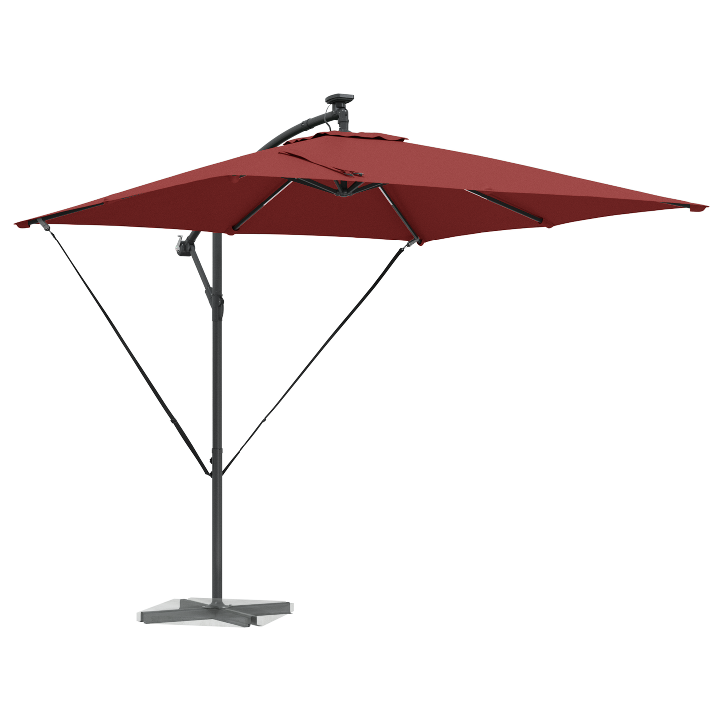 Parasoll Terrakotta 249 x 249 x 250 cm Polyester og aluminium
