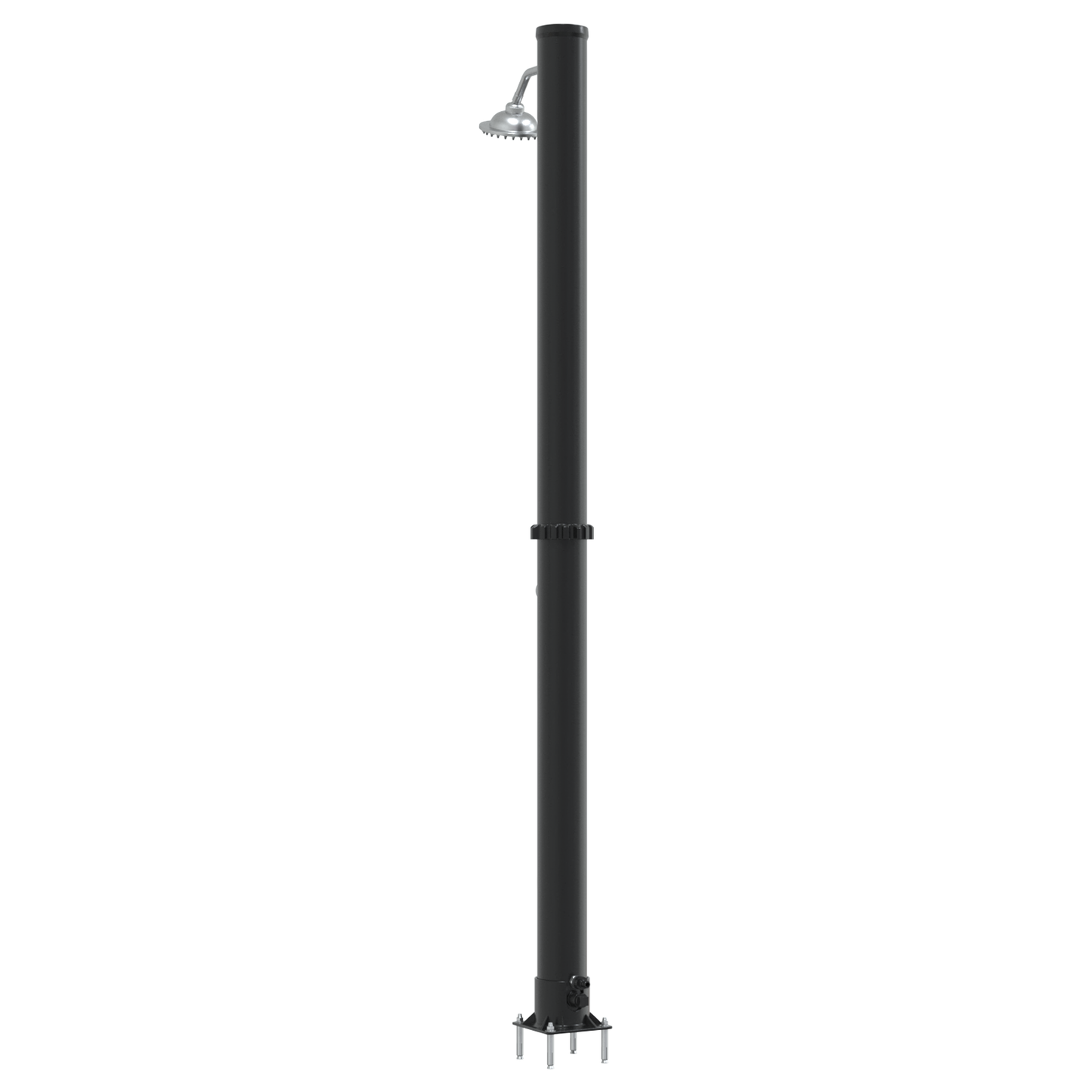 Utendørs Soldusj Svart 217 cm PVC og Aluminium