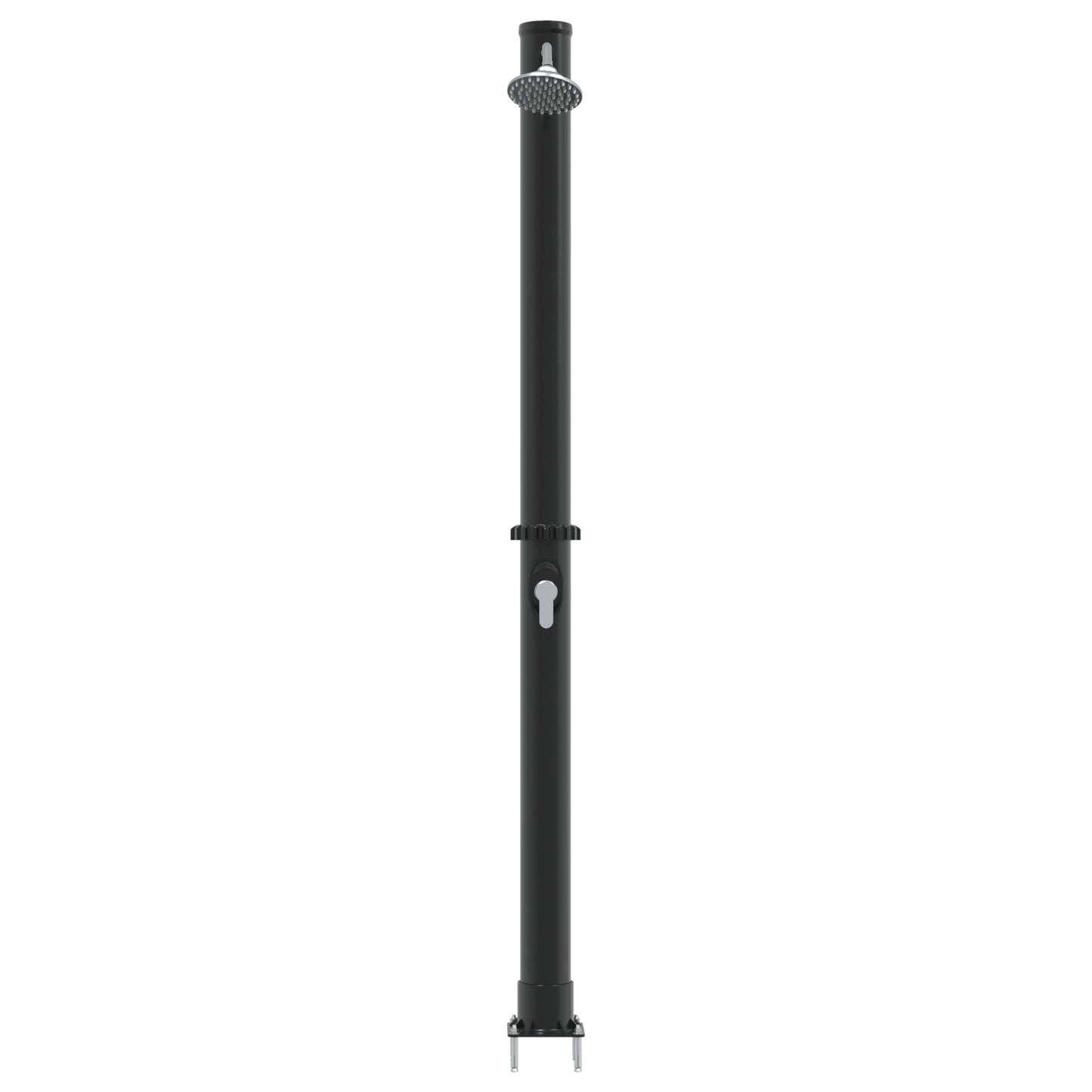 Utendørs Soldusj Svart 217 cm PVC og Aluminium