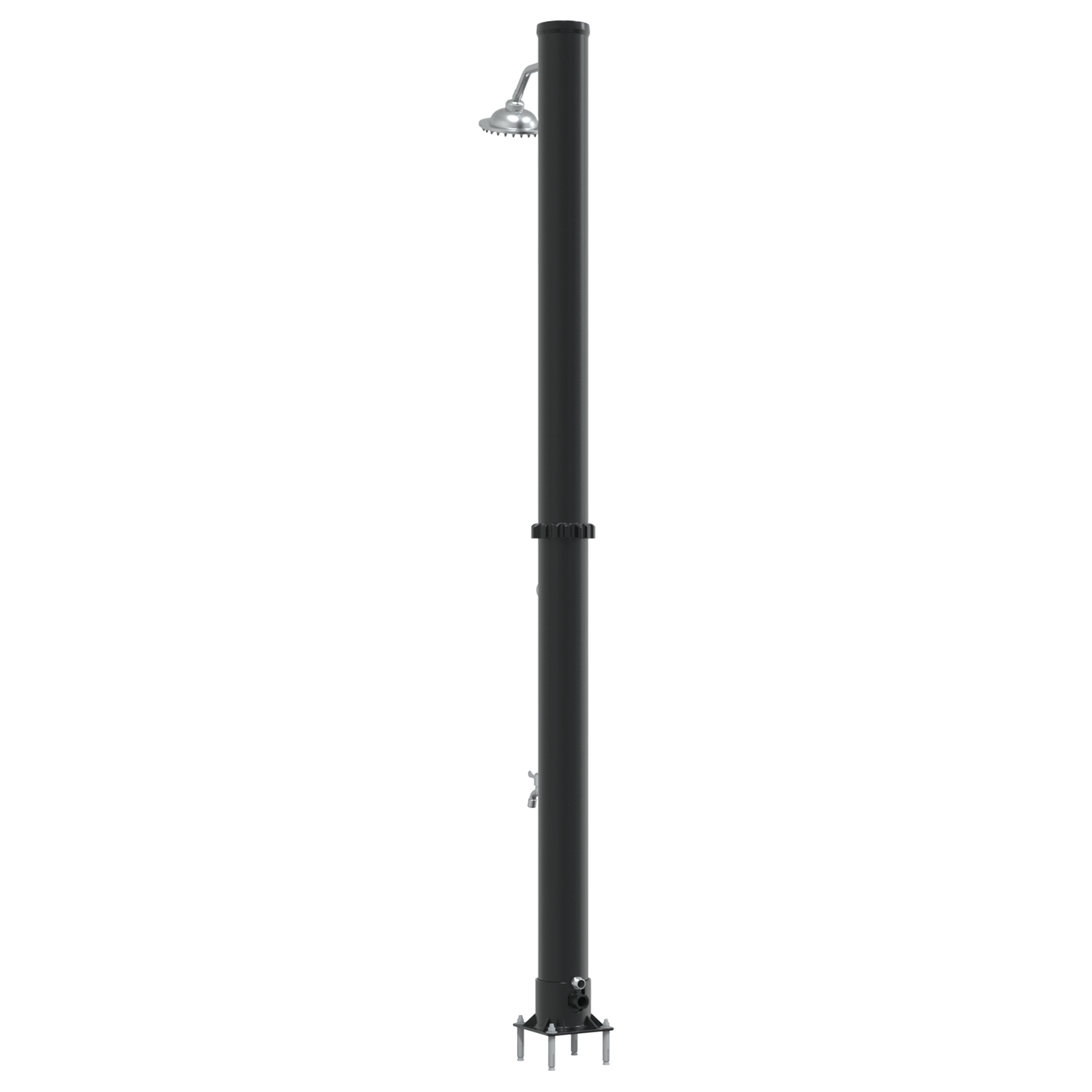 Utendørs Soldusj Svart 217 cm PVC og Aluminium
