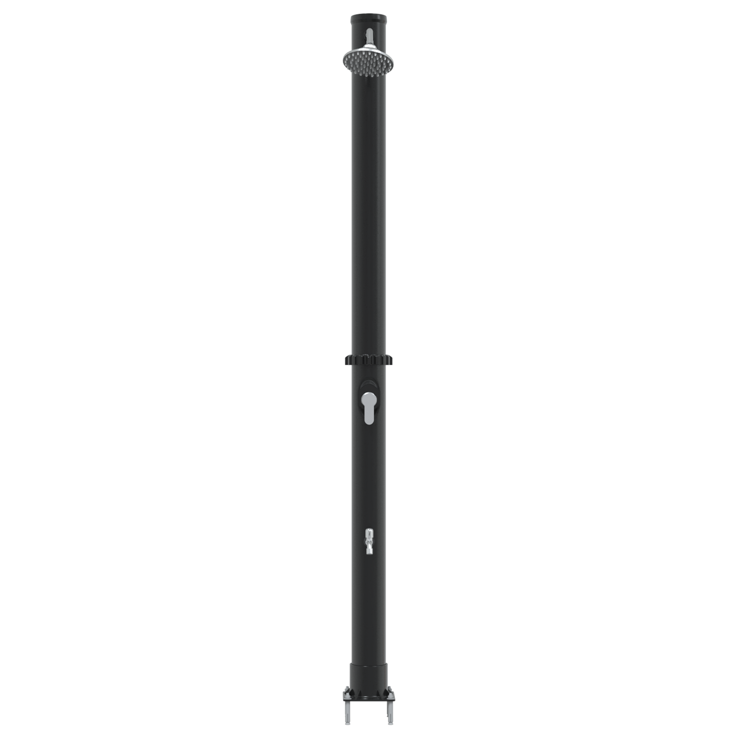 Utendørs Soldusj Svart 217 cm PVC og Aluminium