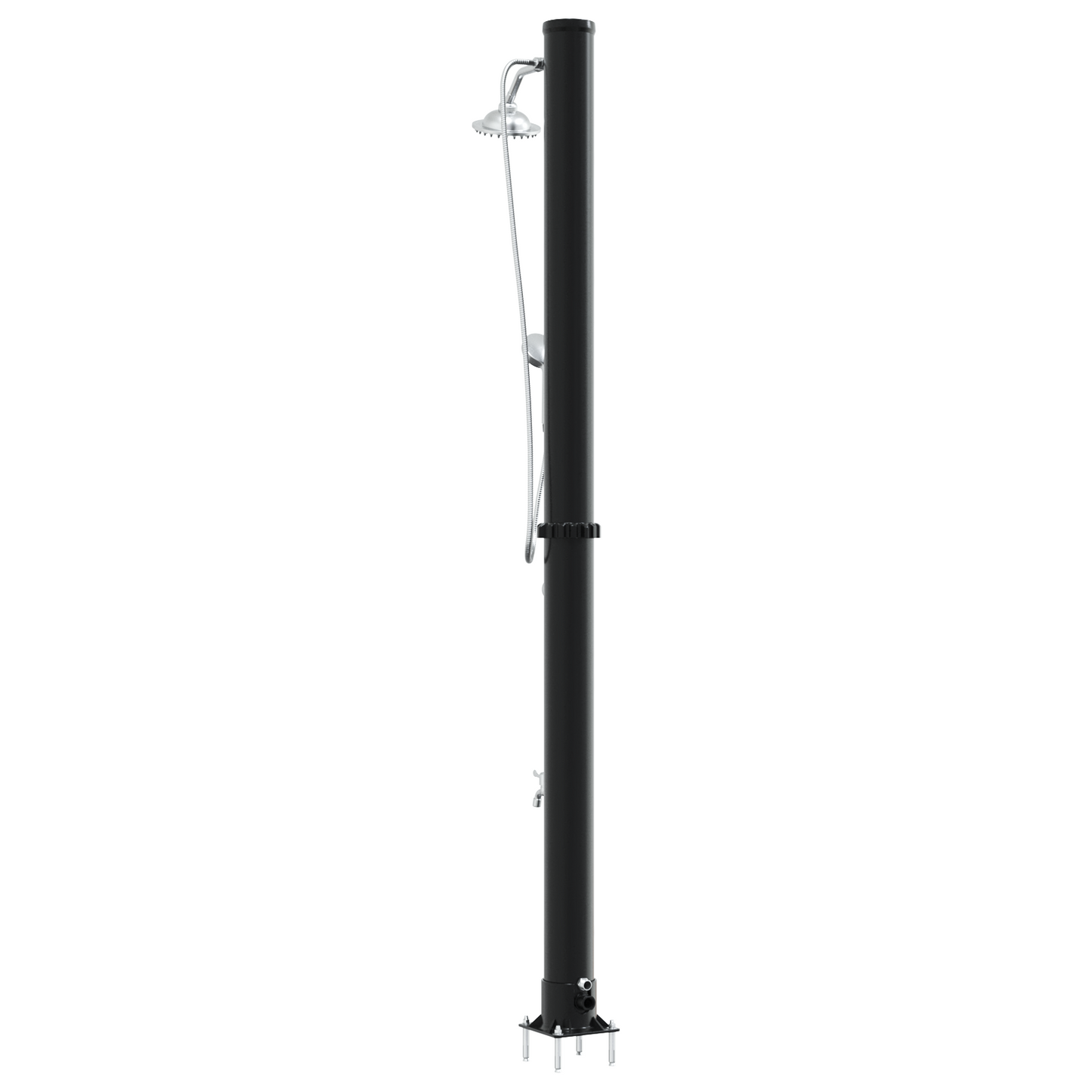 Utendørs Soldusj Svart 217 cm PVC og Aluminium