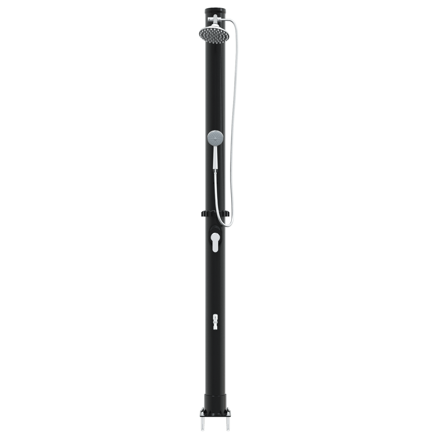 Utendørs Soldusj Svart 217 cm PVC og Aluminium