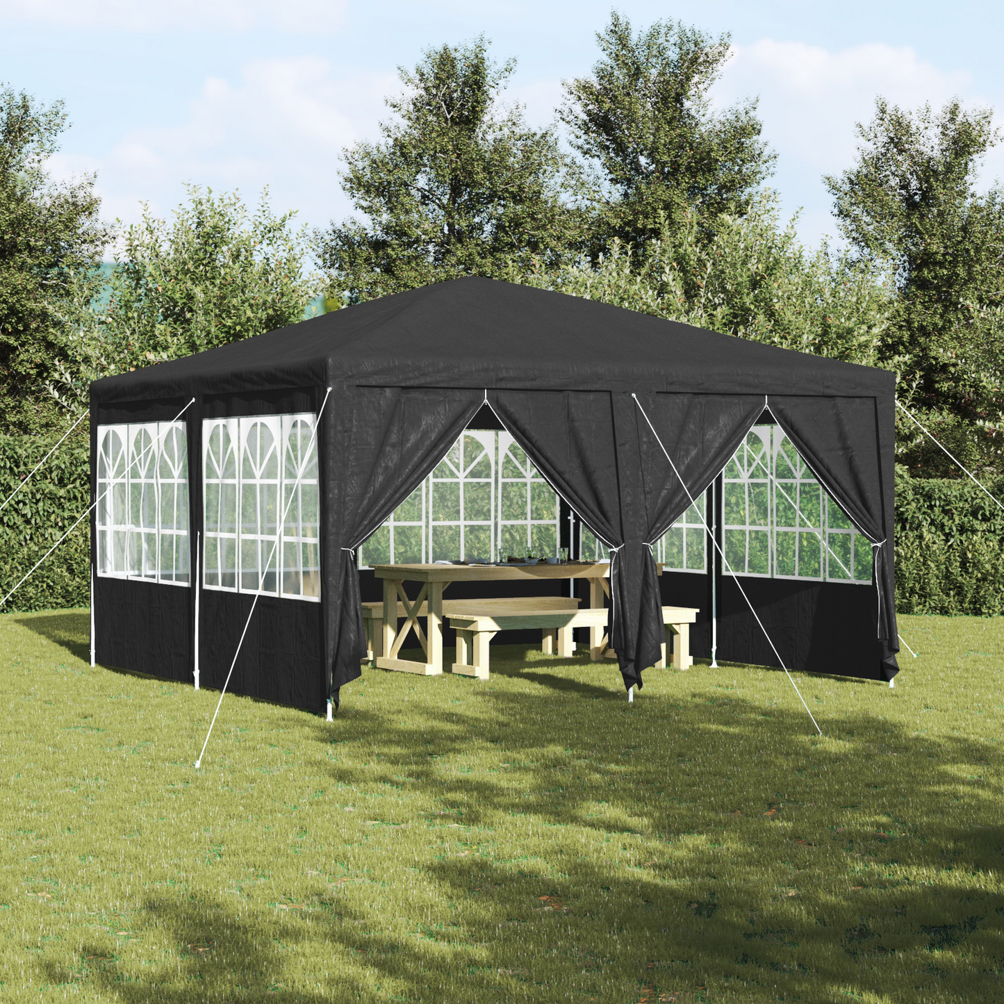 Partytelt Antrasitt 400 x 400 x 266 cm Polyethylen