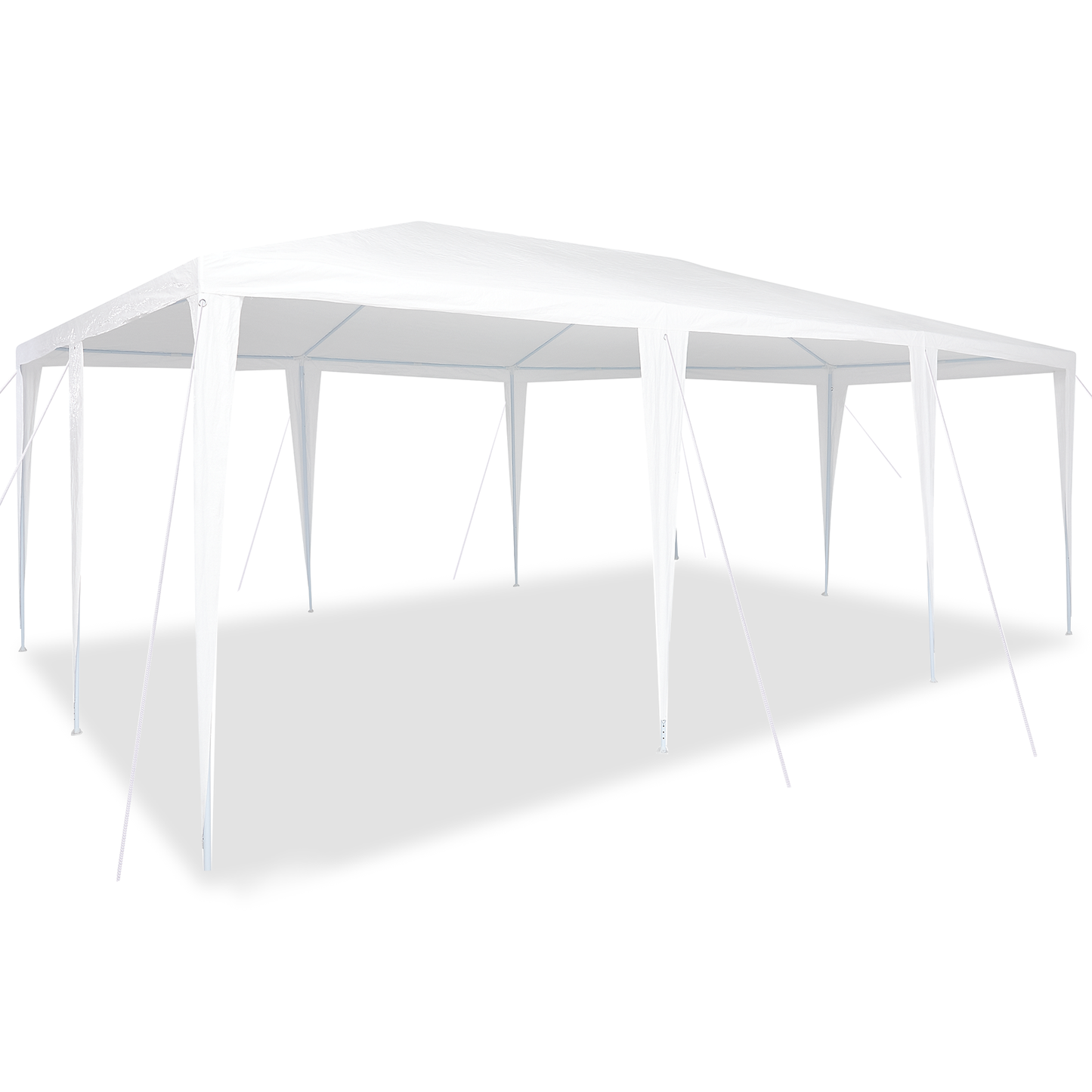 Partytelt Hvit 600 x 400 x 266 cm Polyetylen og Stål